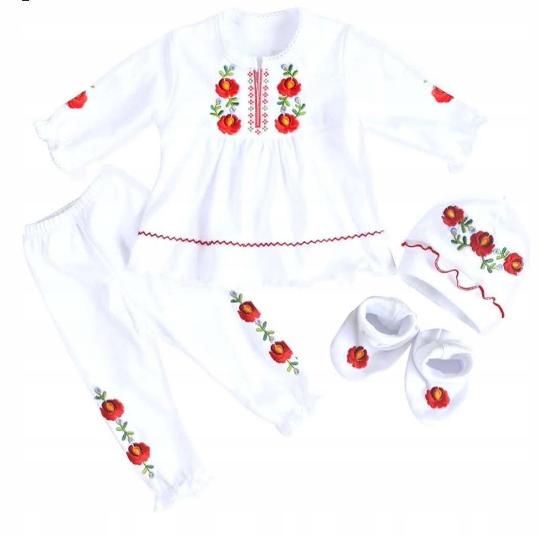 

Komplet dla noworodka 68 Zestaw 4 szt. Haftowany