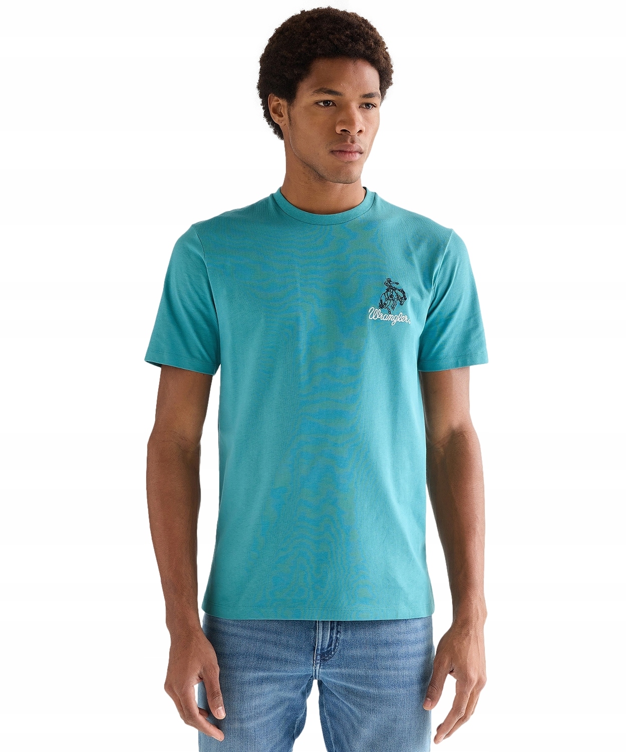 Tričko Wrangler Embroidery Tee 112377990 Brittany Blue XL