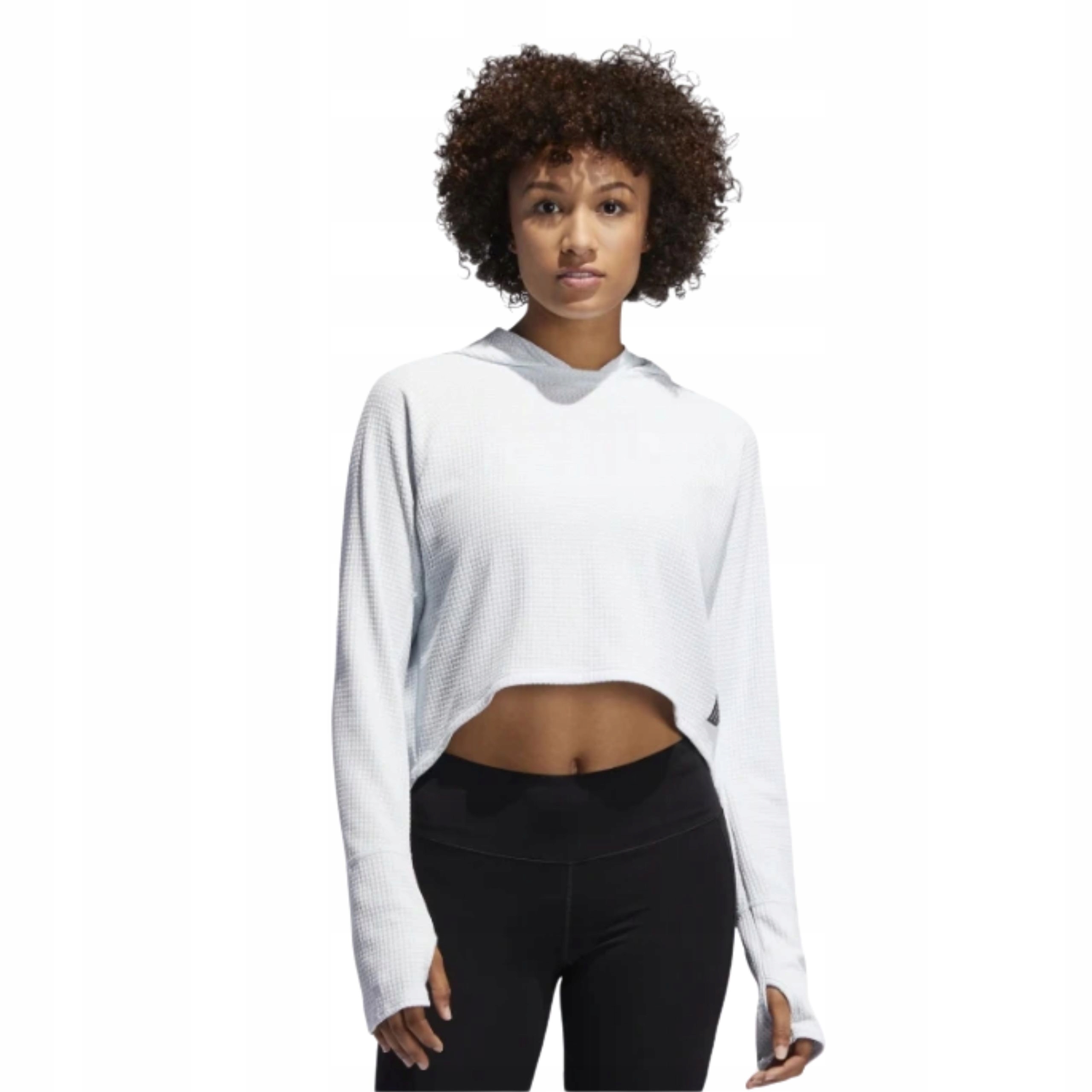 Damska krótka bluza treningowa Adidas Adapt Hoodie Xxs