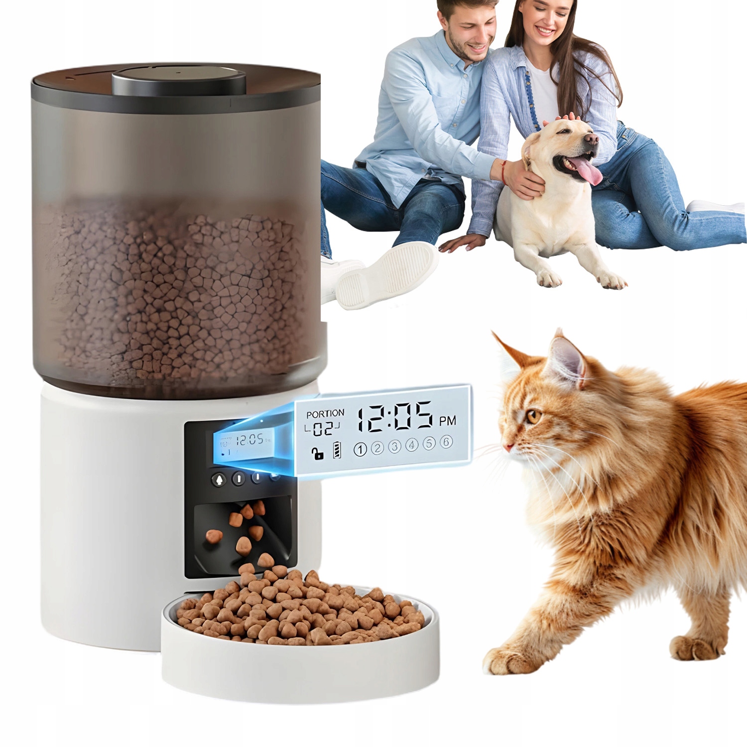 Levně 4L Rozdavač Krmiva S Nahráváním Hlasu Pro Malá A Střední Zvířata