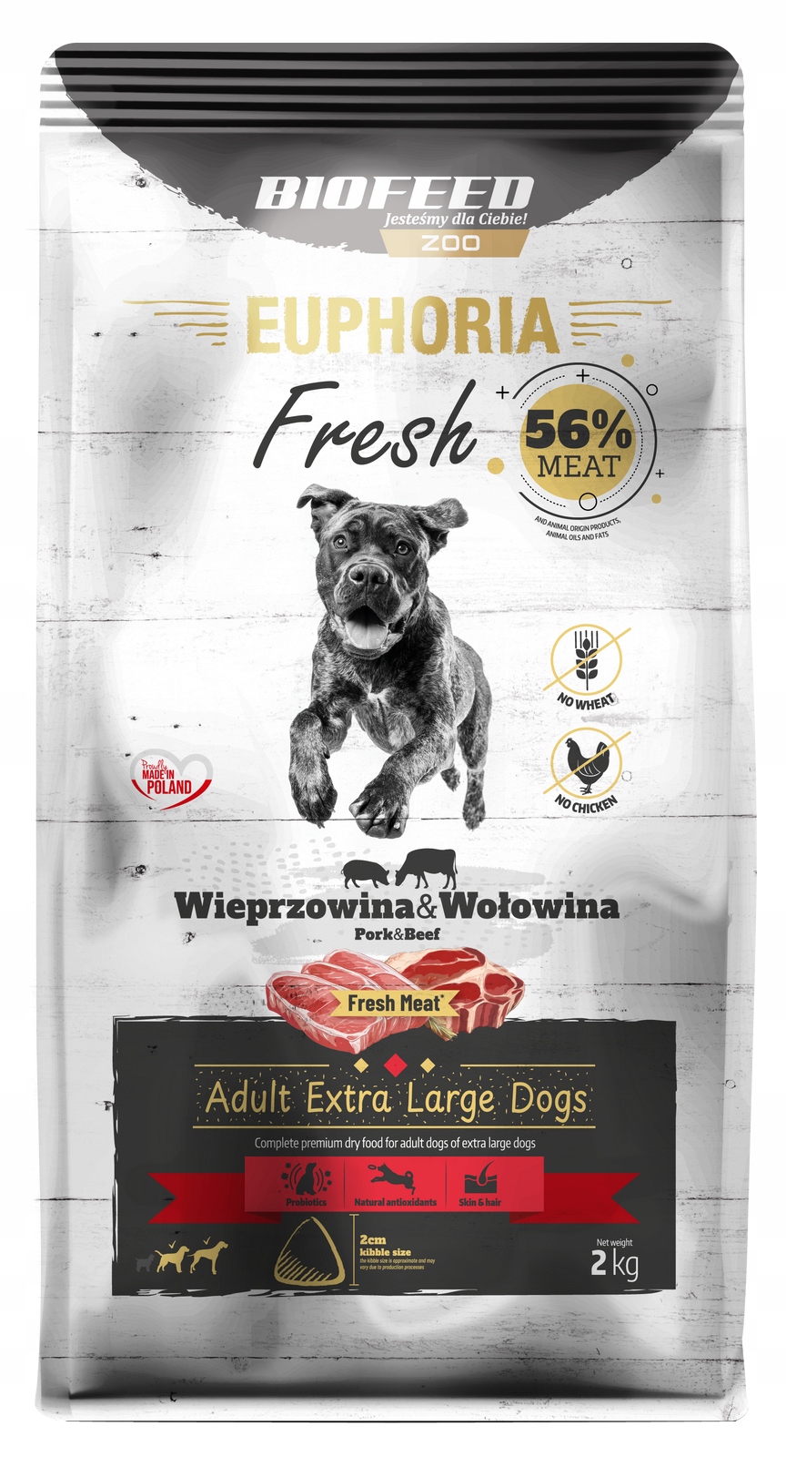Biofeed Euphoria Fresh Adult velké plemeno vepřové hovězí maso 2 kg