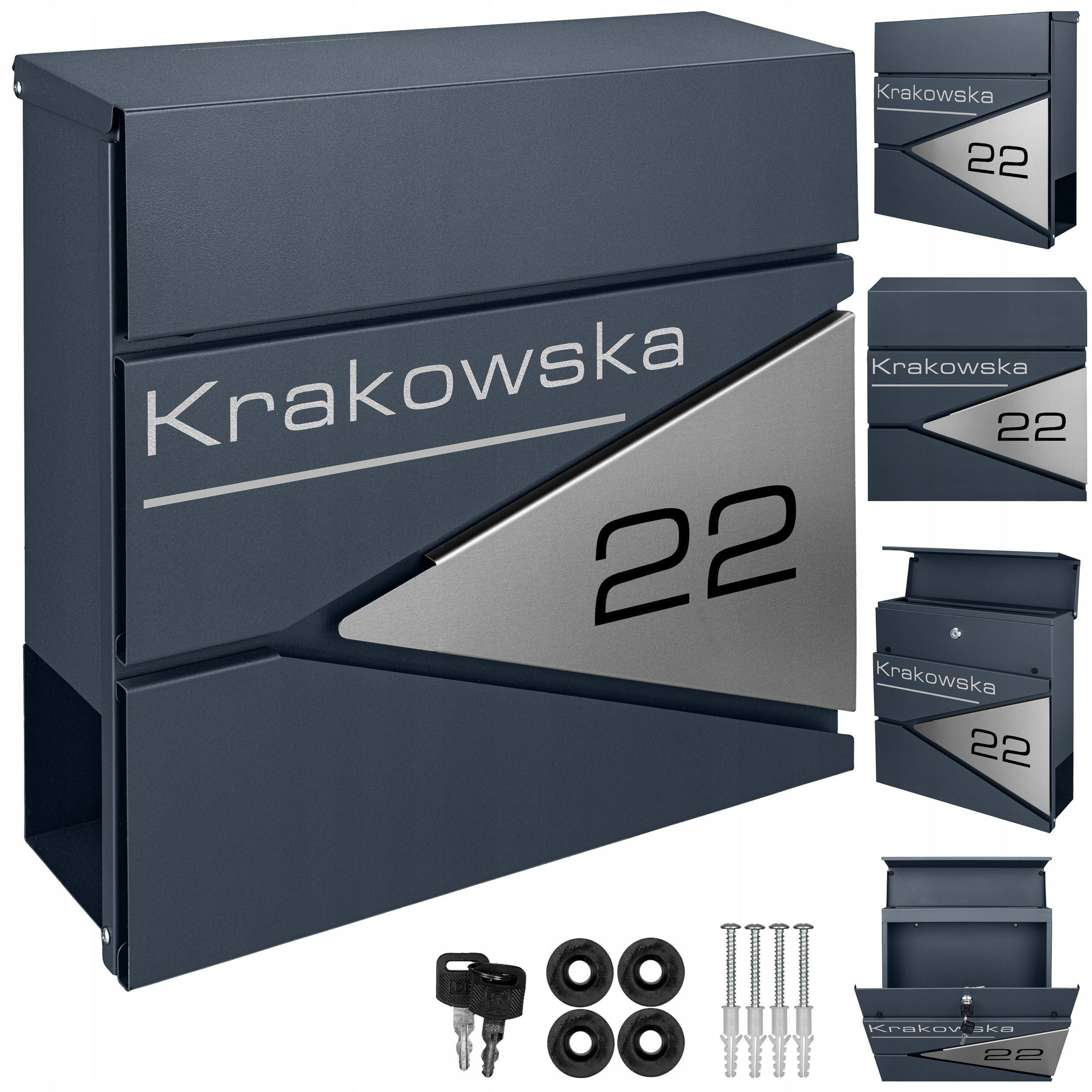 Poštovní Schránka Antracitová Poštovní S Číslem Domu Na A4 Velká Novina