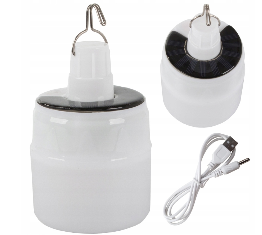 LAMPA LAMPKA SOLARNA TURYSTYCZNA NA BIWAK USB LED