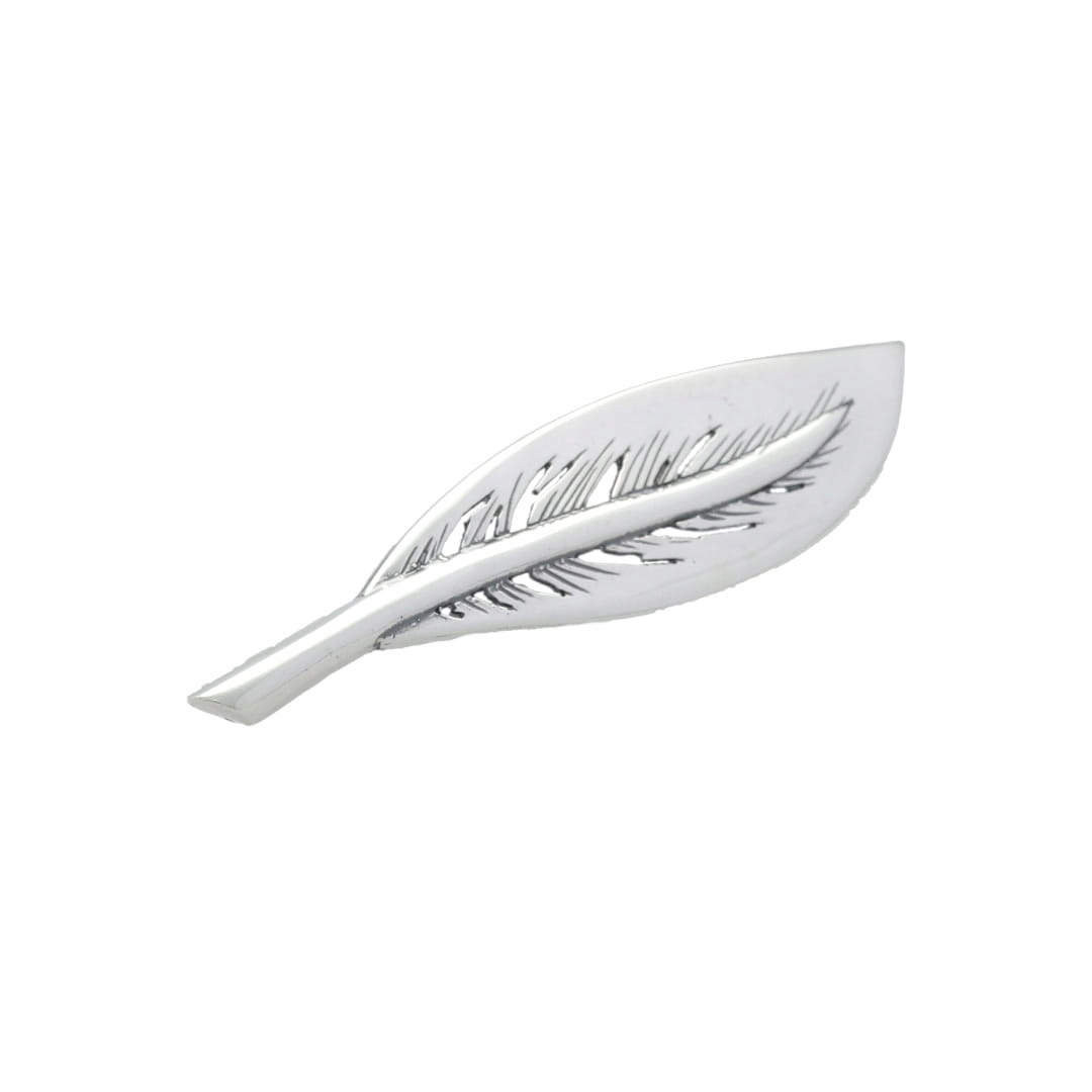 Brož list stříbro oxidovaná