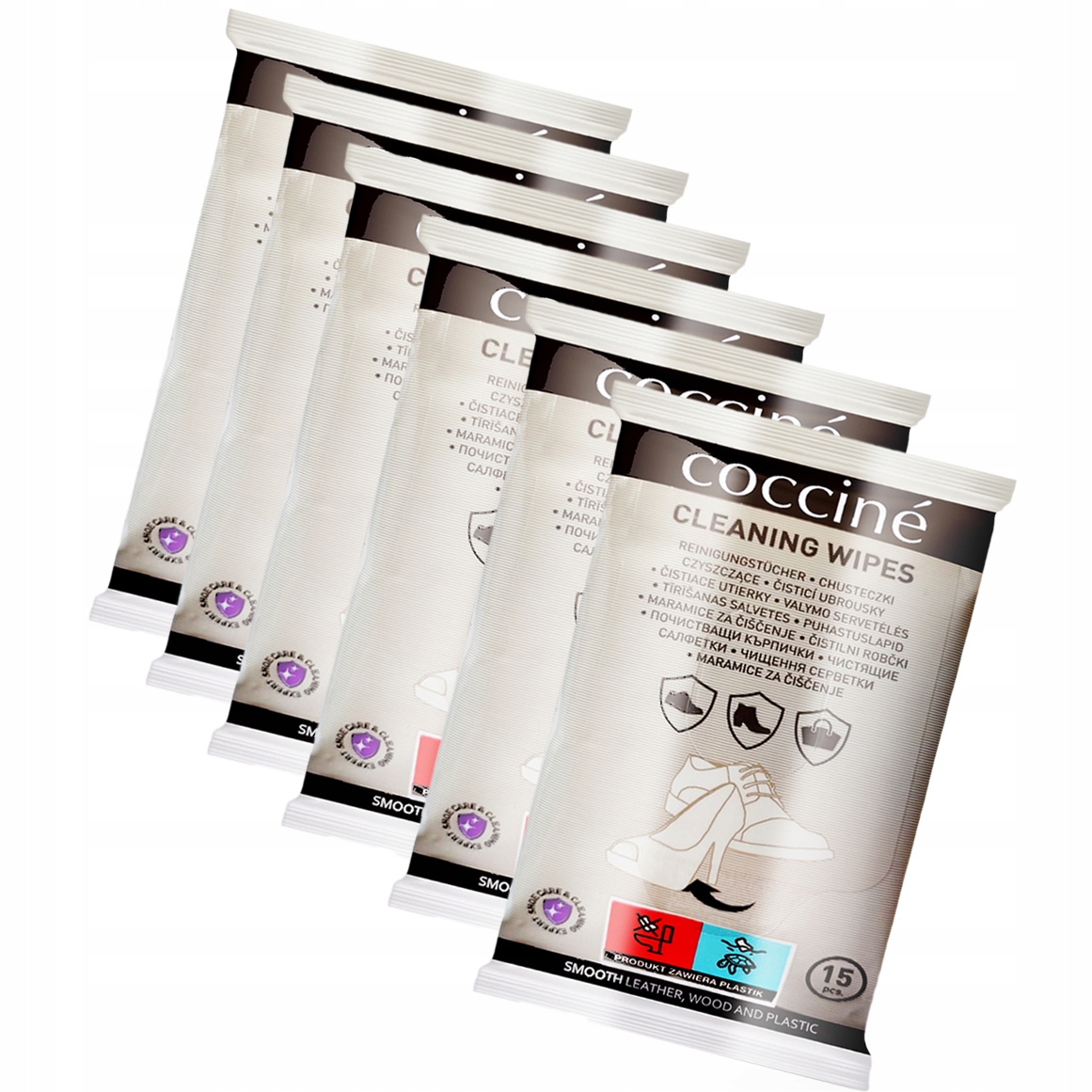 

Komplet 6x Chusteczki Czyszczące 15 szt. Coccine