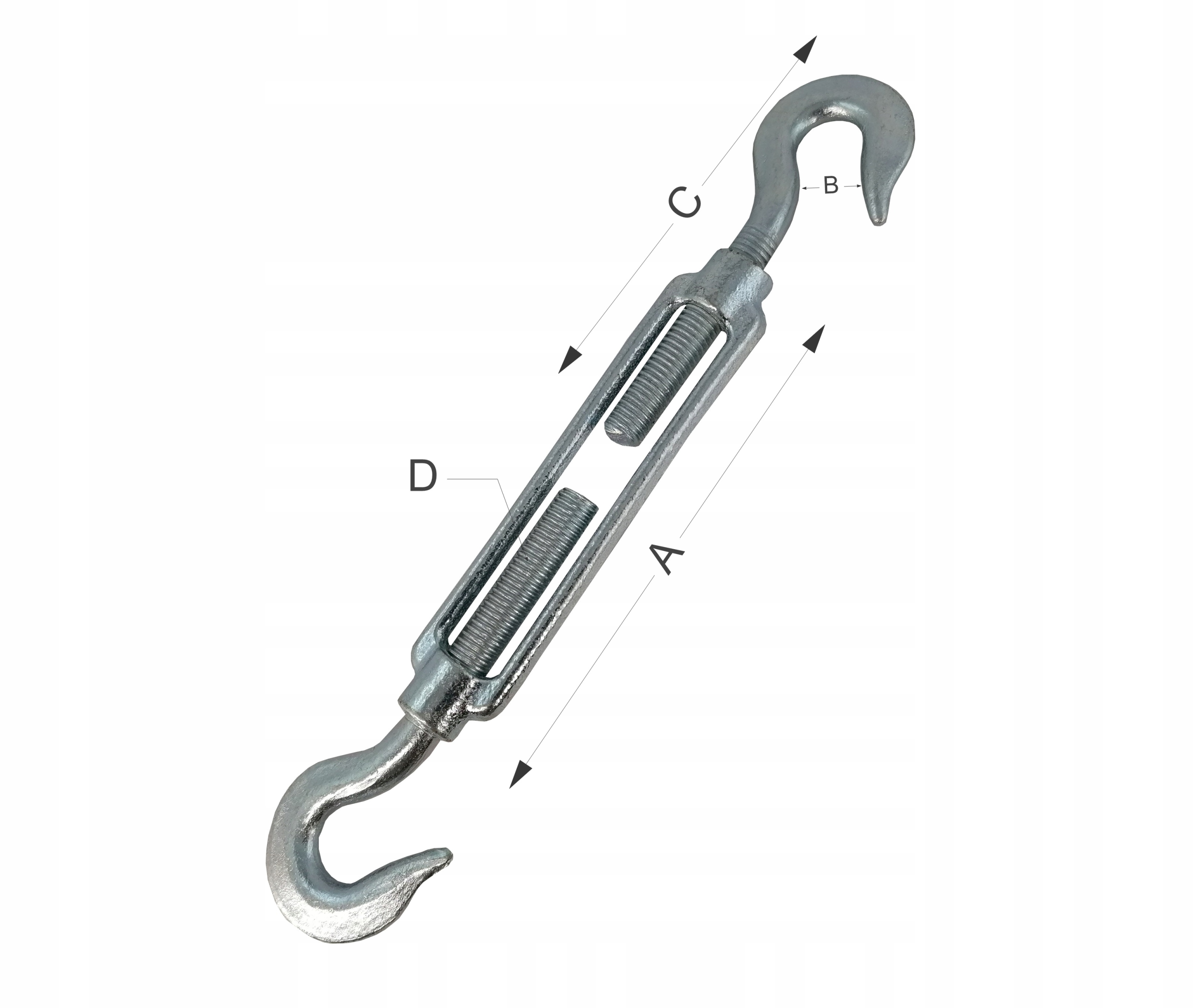 ŚRUBA RZYMSKA NAPINACZ NAPINAJĄCA LINY HAK HAK M12 Kod producenta SRHH12met