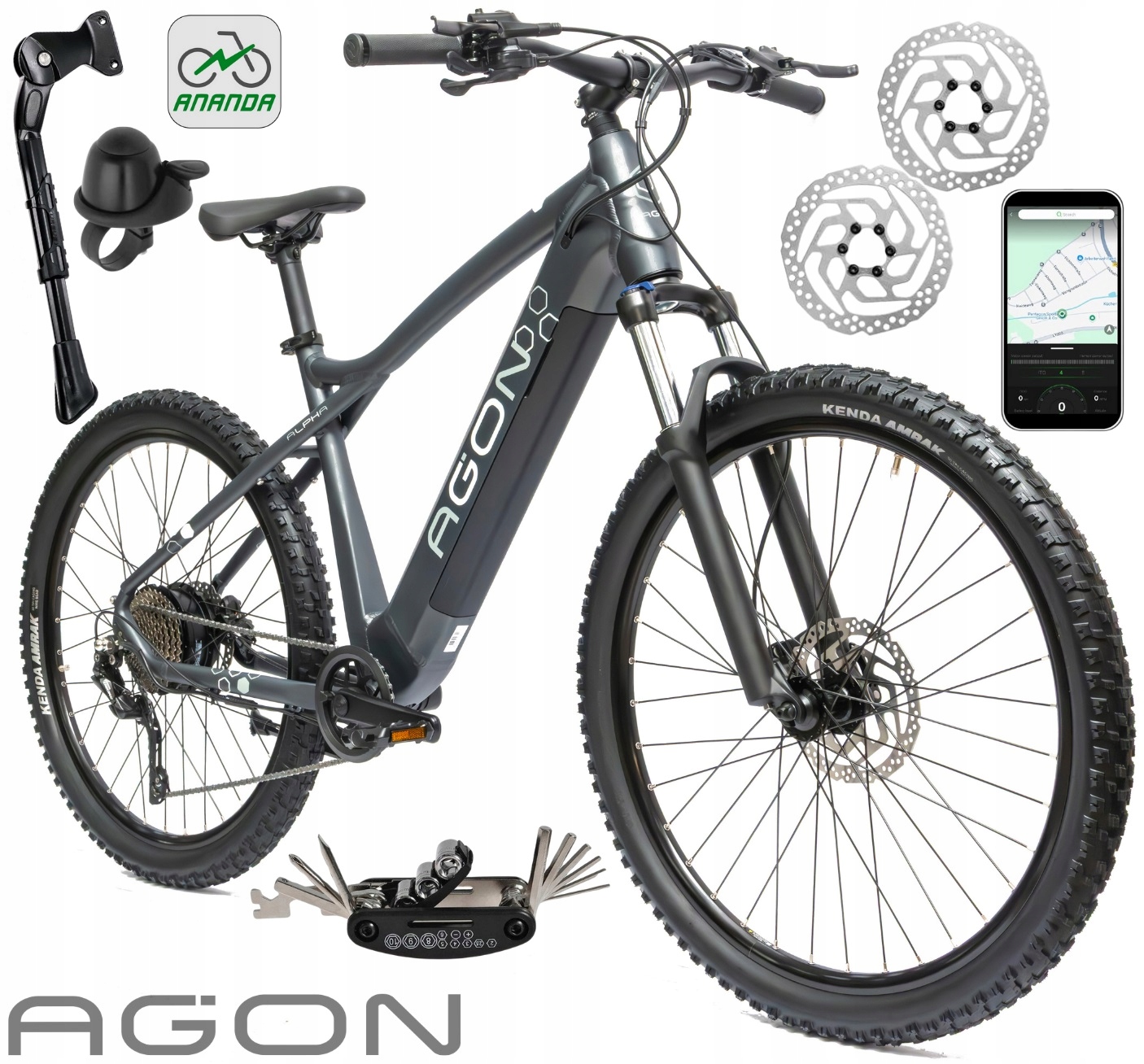 Rower Elektryczny Damski Męski Górski 27,5" Hydraulika Mtb Aplikacja 2025