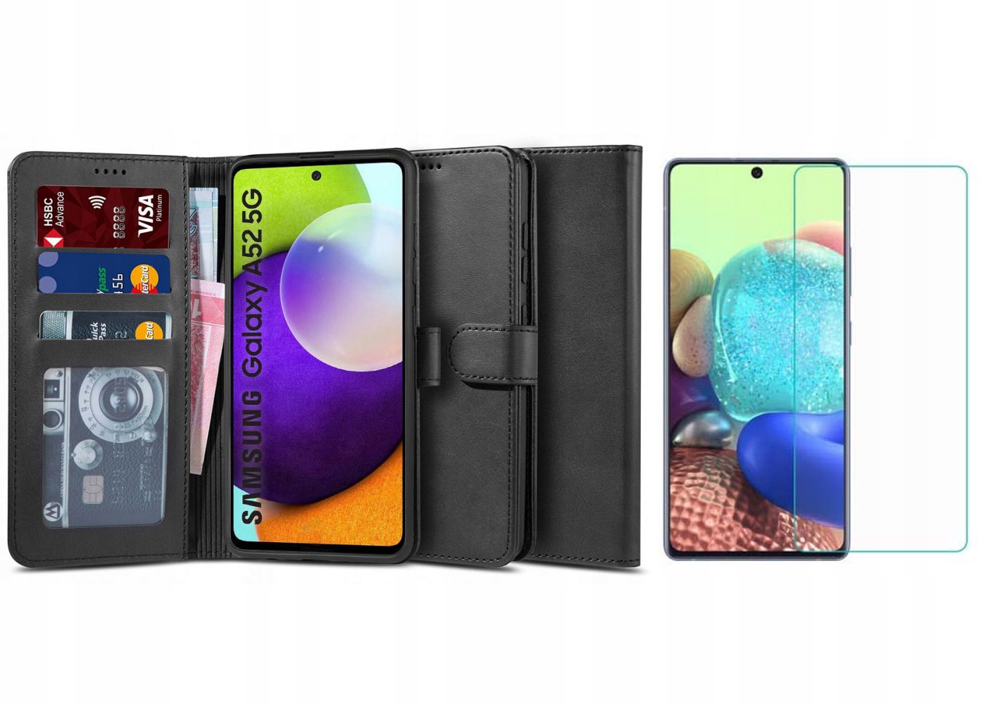 Etui Wallet 2 + szkło do Samsung Galaxy A52 5G