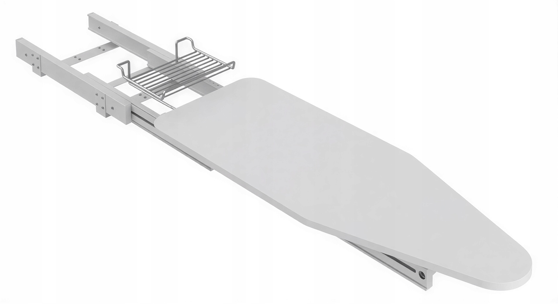 Deska do prasowania do szuflady 40 cm składana pełny wysuw biała Starax