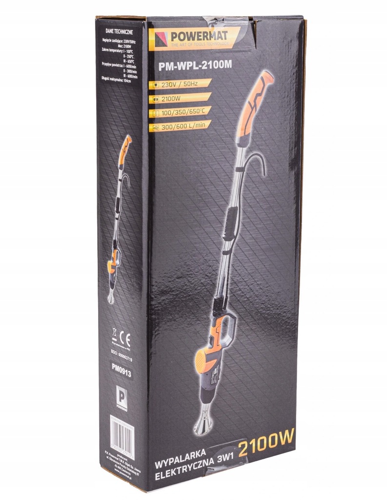 WYPALARKA ELEKTRYCZNA OPALARKA 3W1 ZESTAW 5 DYSZ 3 BIEGOWA REGULACJA Temperatura maksymalna 650°C