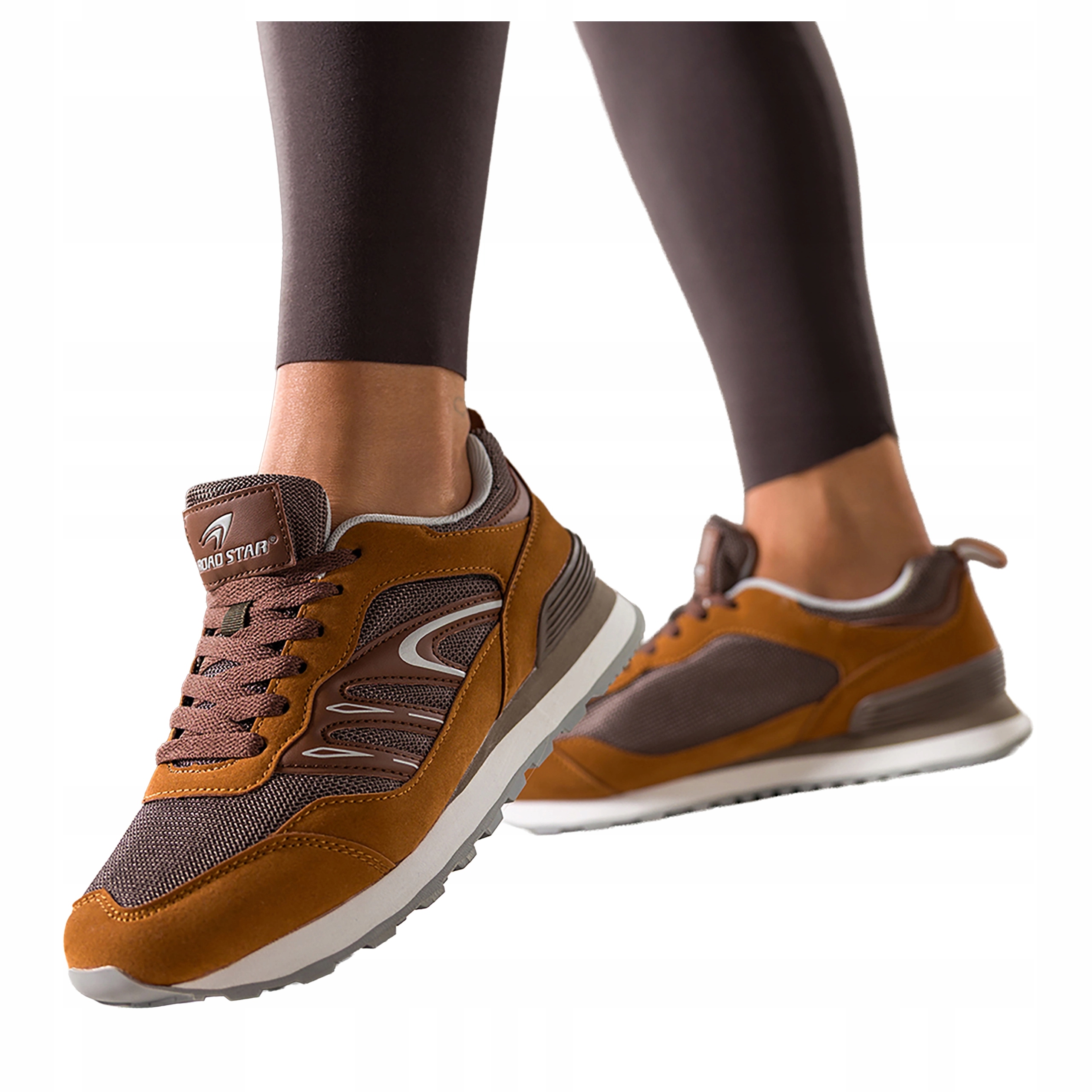 Hnědé Tenisky Dámské Modne Drážkovaná podrážka Šněrovací Sportovní velikost 39