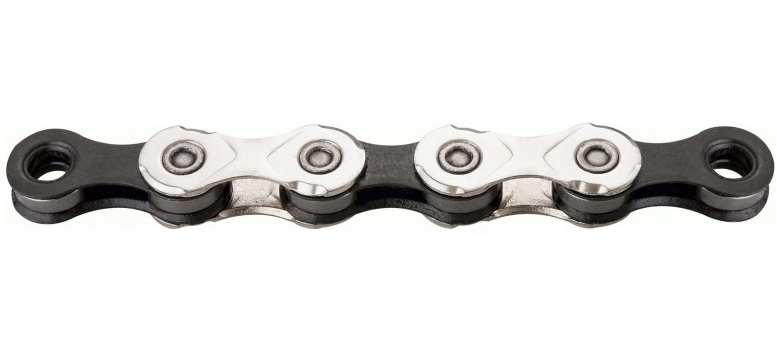 Łańcuch rowerowy Kmc X12 Silver-Black 126l folia