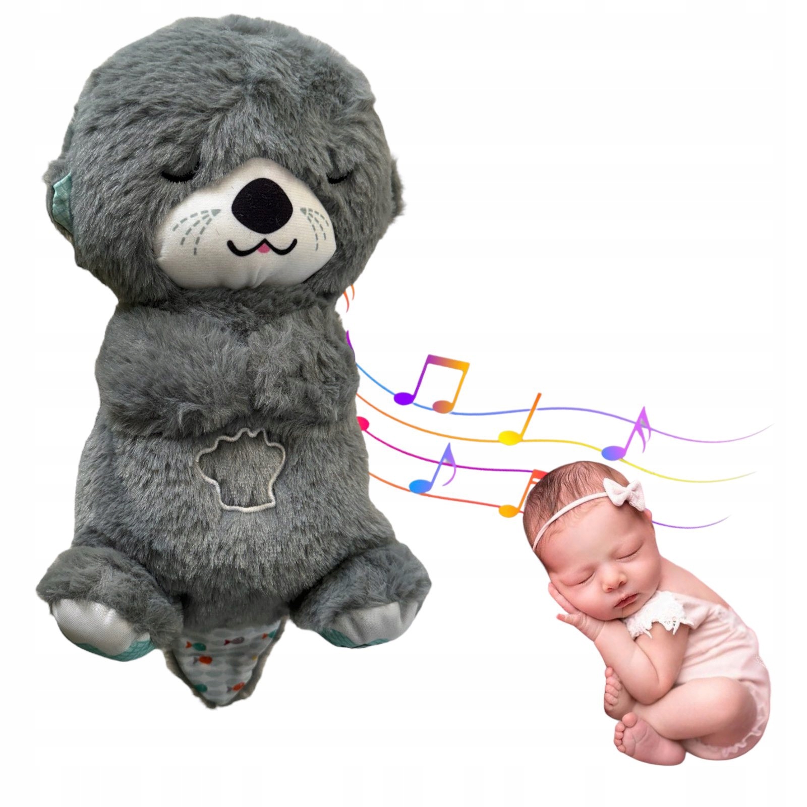 PRZYTULANKA MASKOTKA WYDRA SZUMIĄCA USPOKAJACZ SZUMIŚ ODDYCHAJĄCA WYDRA