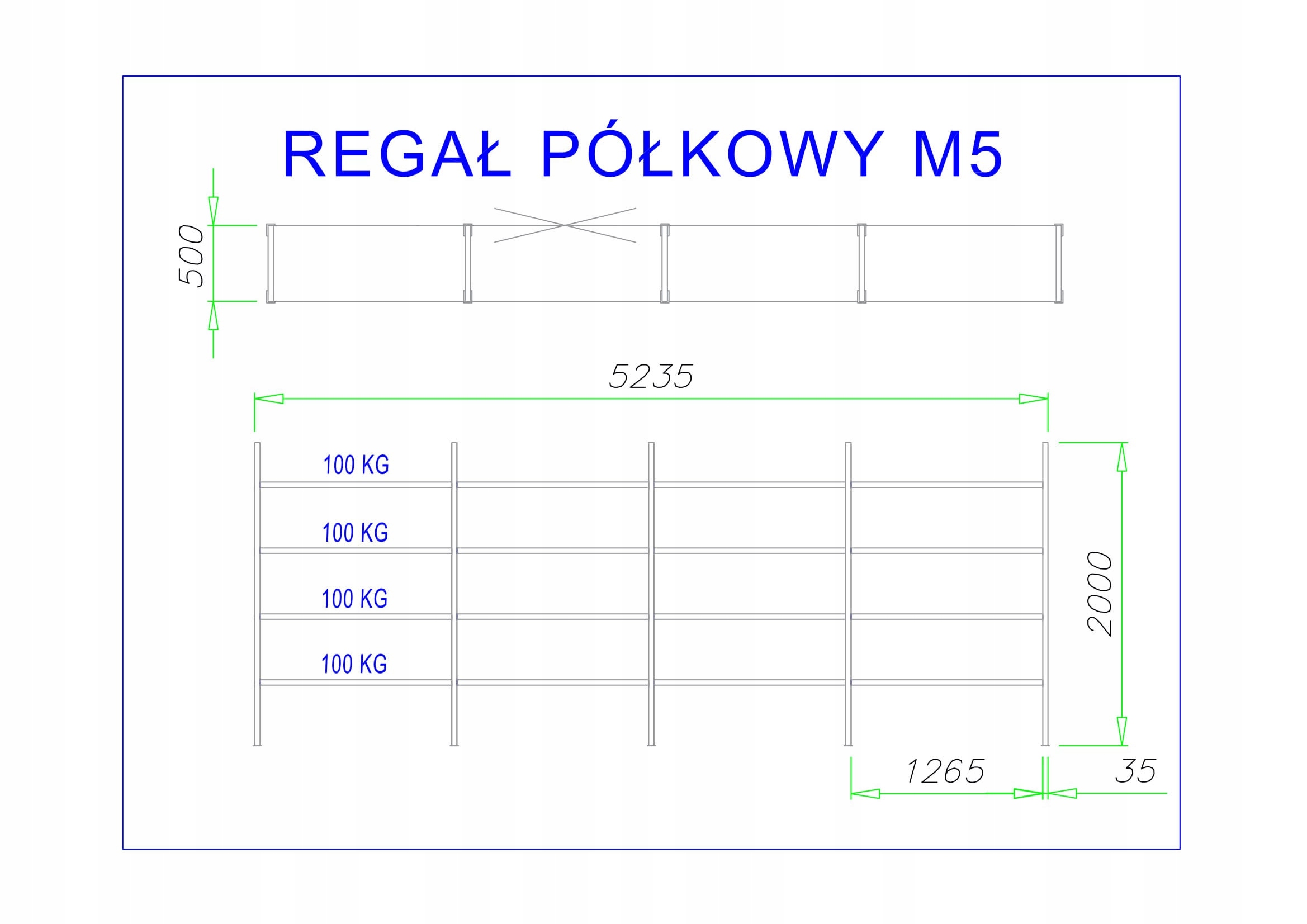 Regal magazynowy M5 Metalowy 16 polek polkowy Mark Mag Complex