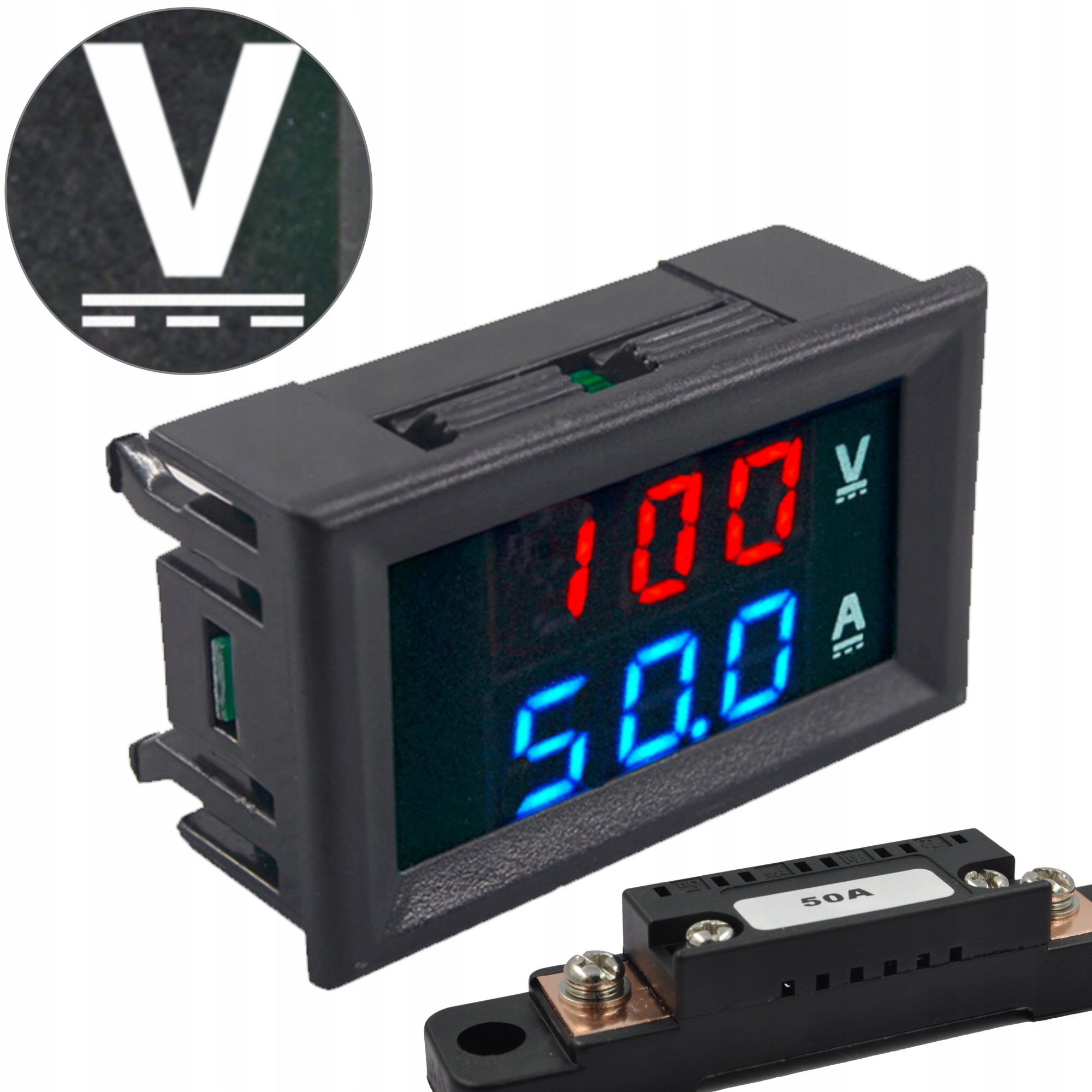 

Amperomierz Do Prostownika Woltomierz 50A DC