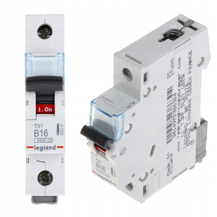 Legrand TX3 автоматический выключатель 1P B16A S301
