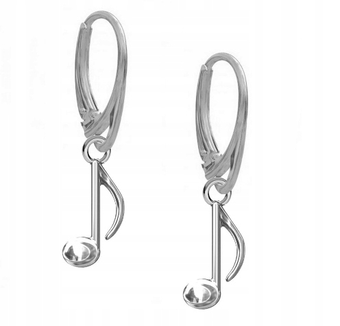 

Srebrne Kolczyki Nuta Nutka srebro 925