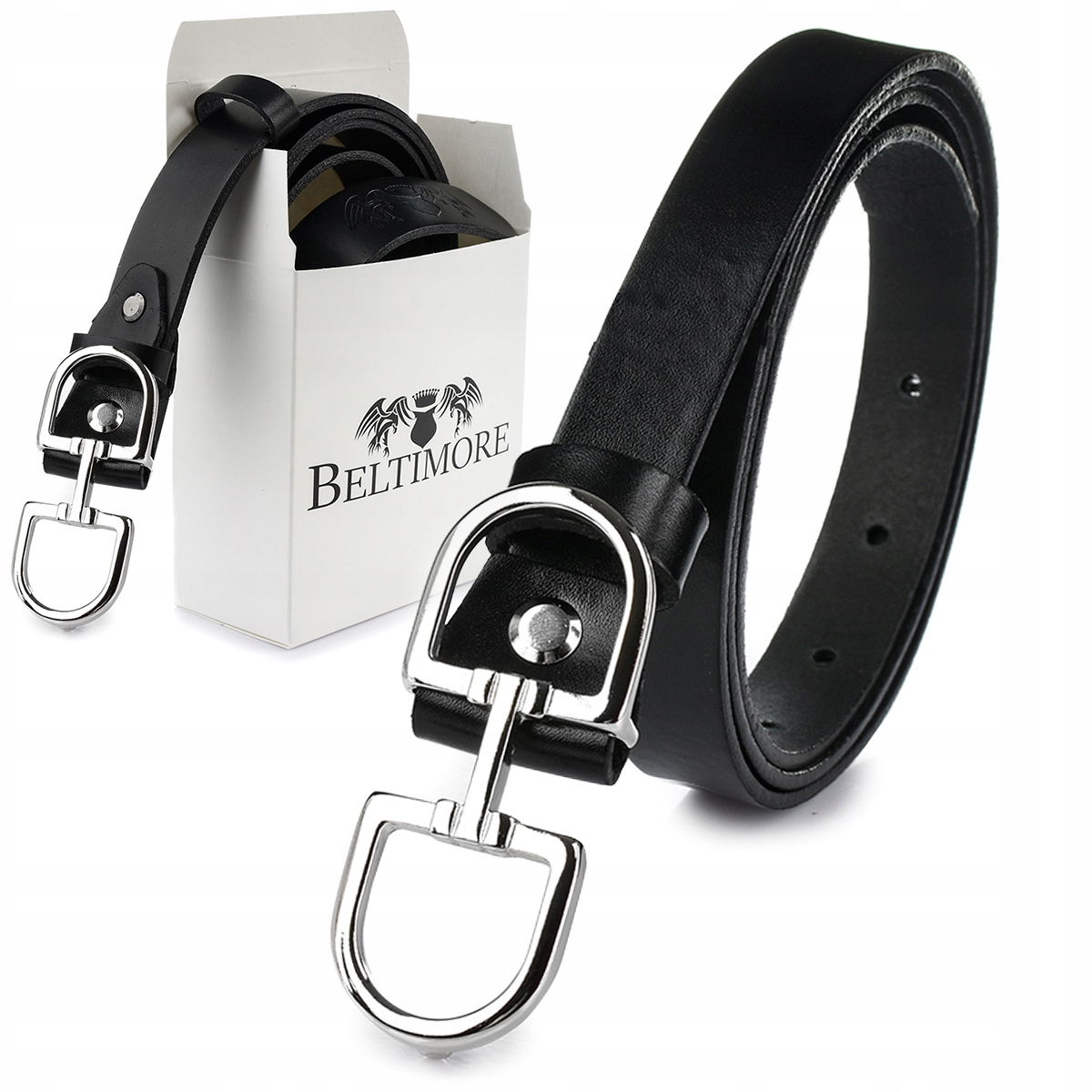 

Skórzany pasek damski do spodni sukienki Beltimore