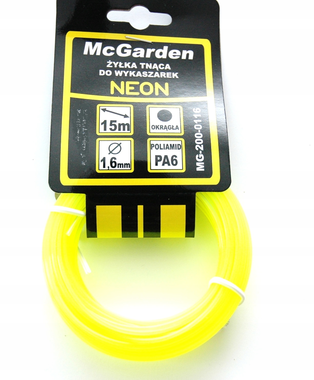 

Żyłka Do Kosy Wykaszarki Okrągła 1,6MM 15M Neon