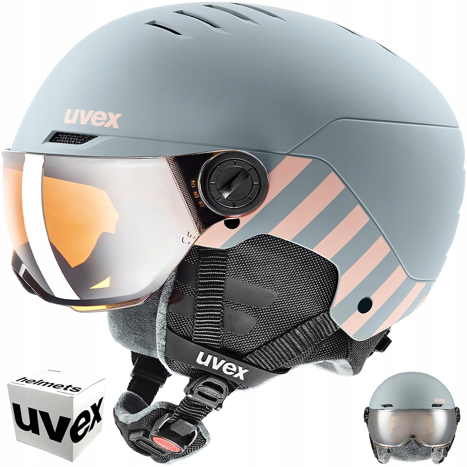 Snowboardová lyžařská přilba Uvex Rocket jr. 51-55 cm rhino-blush matt