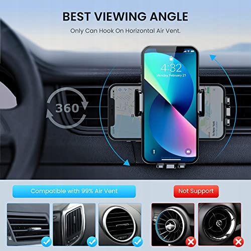 CINDRO Uchwyt Samochodowy Do Telefonu 360° Obrotowy Na iPhone Android — miniatura 7