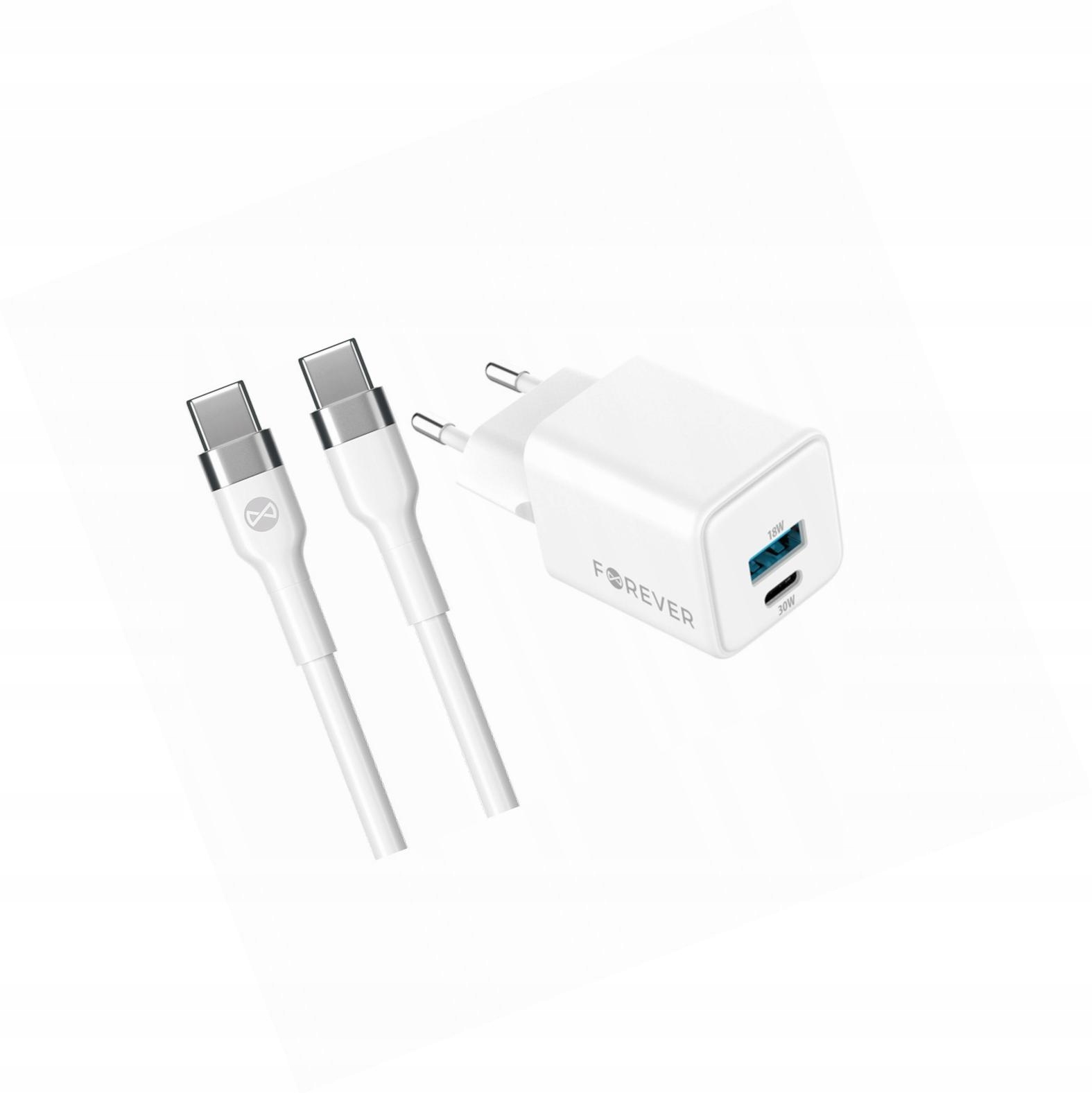 Szybka ładowarka GaN 30W Usb i Usb-c z kablem do Motorola Moto G15