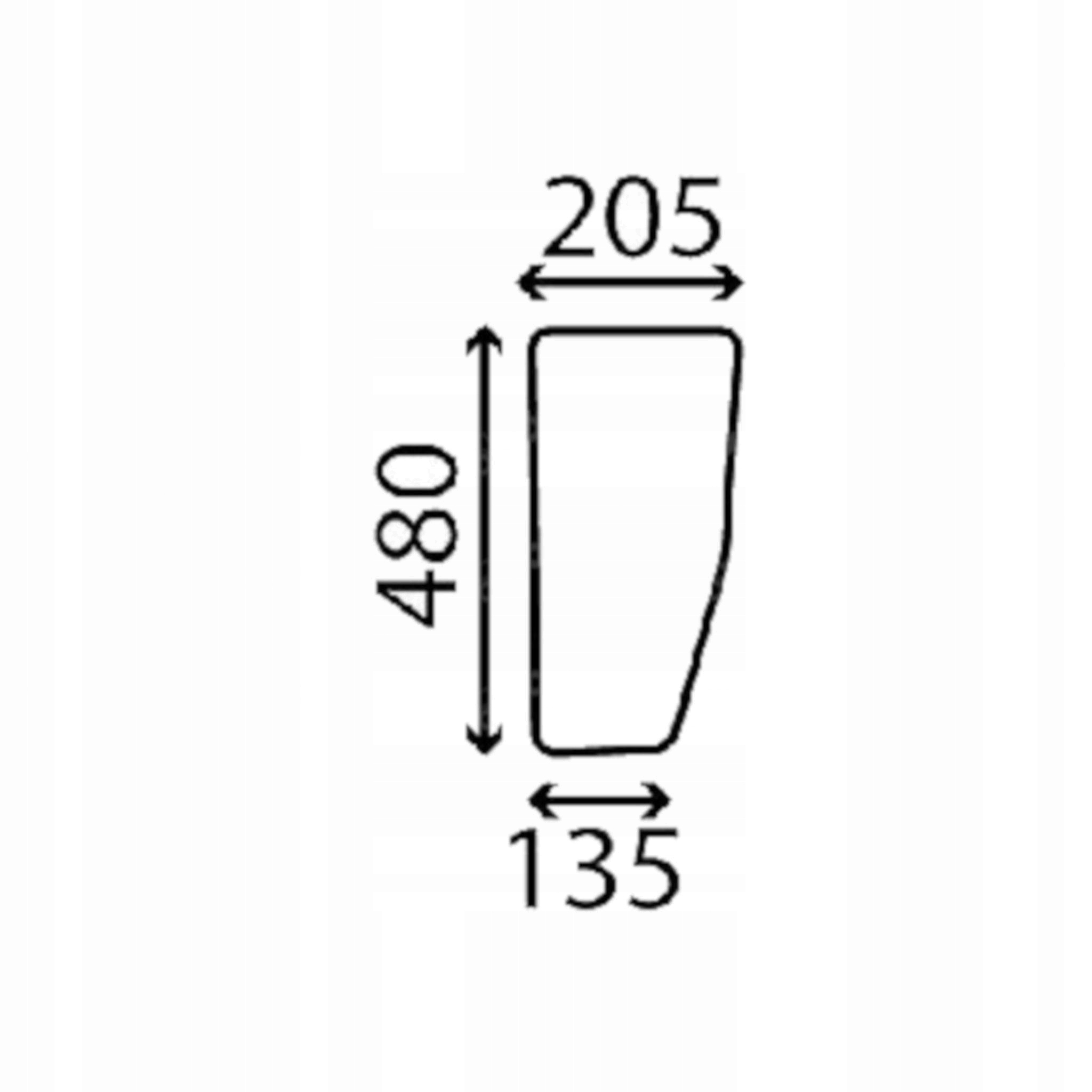 čelní sklo pro traktor John Deere zadní spodní L75276