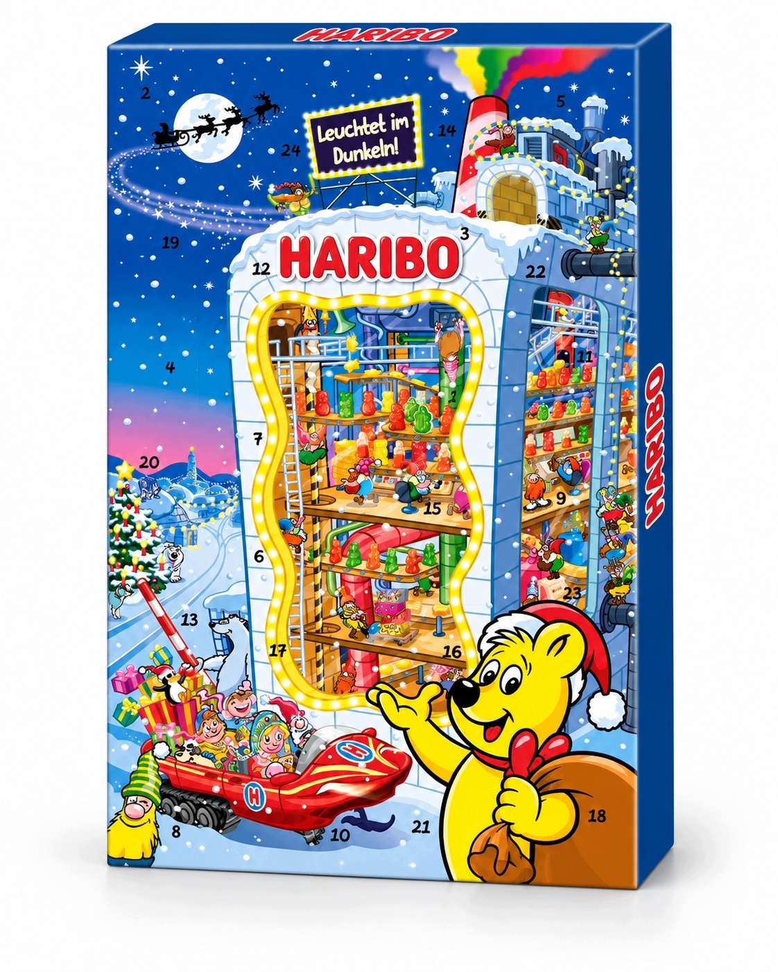 Адвент-календарь Haribo XXL 2026, жевательные мишки на 24 дня, 300 г — фото 2