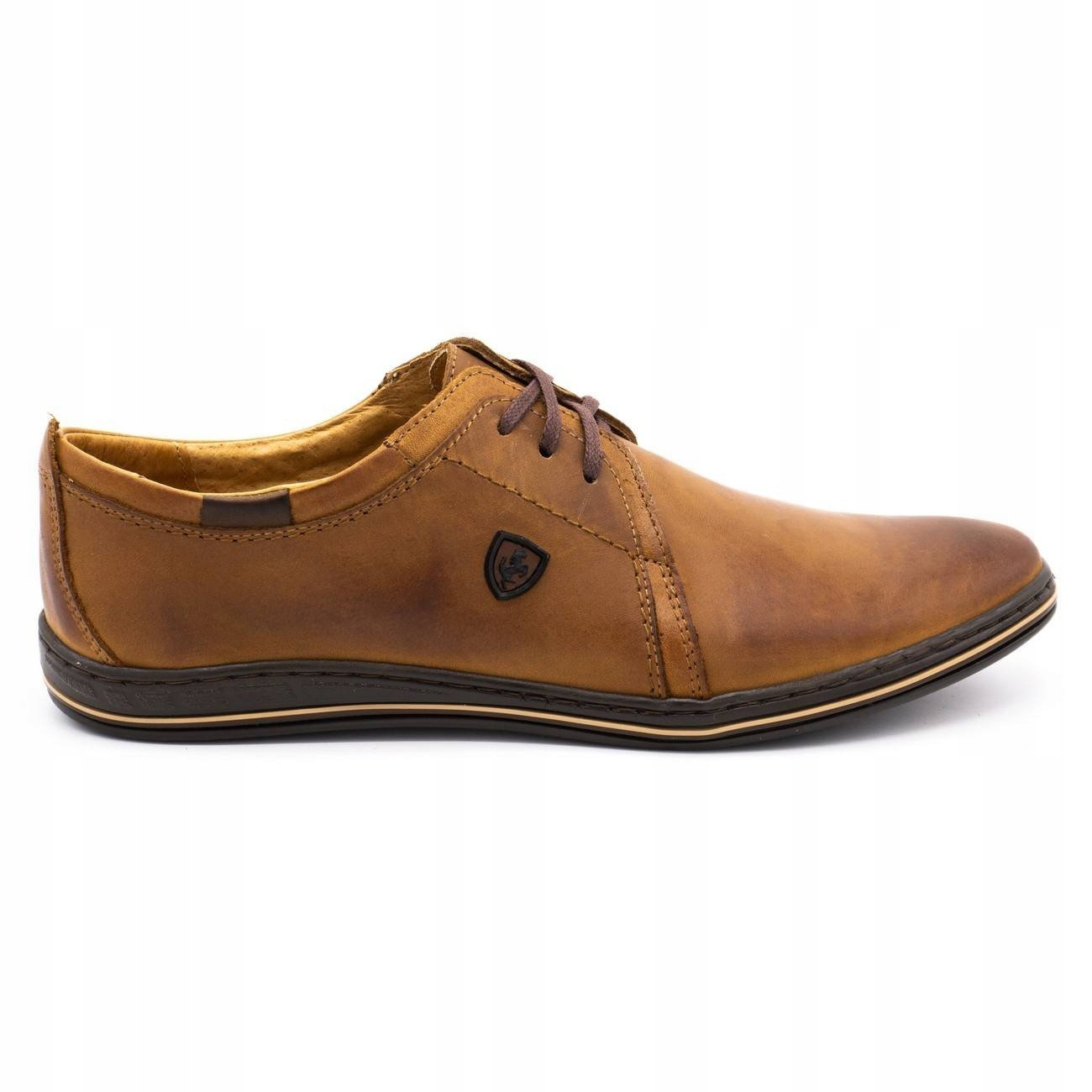 

Brązowe Skóra naturalna Buty Polbut r.45