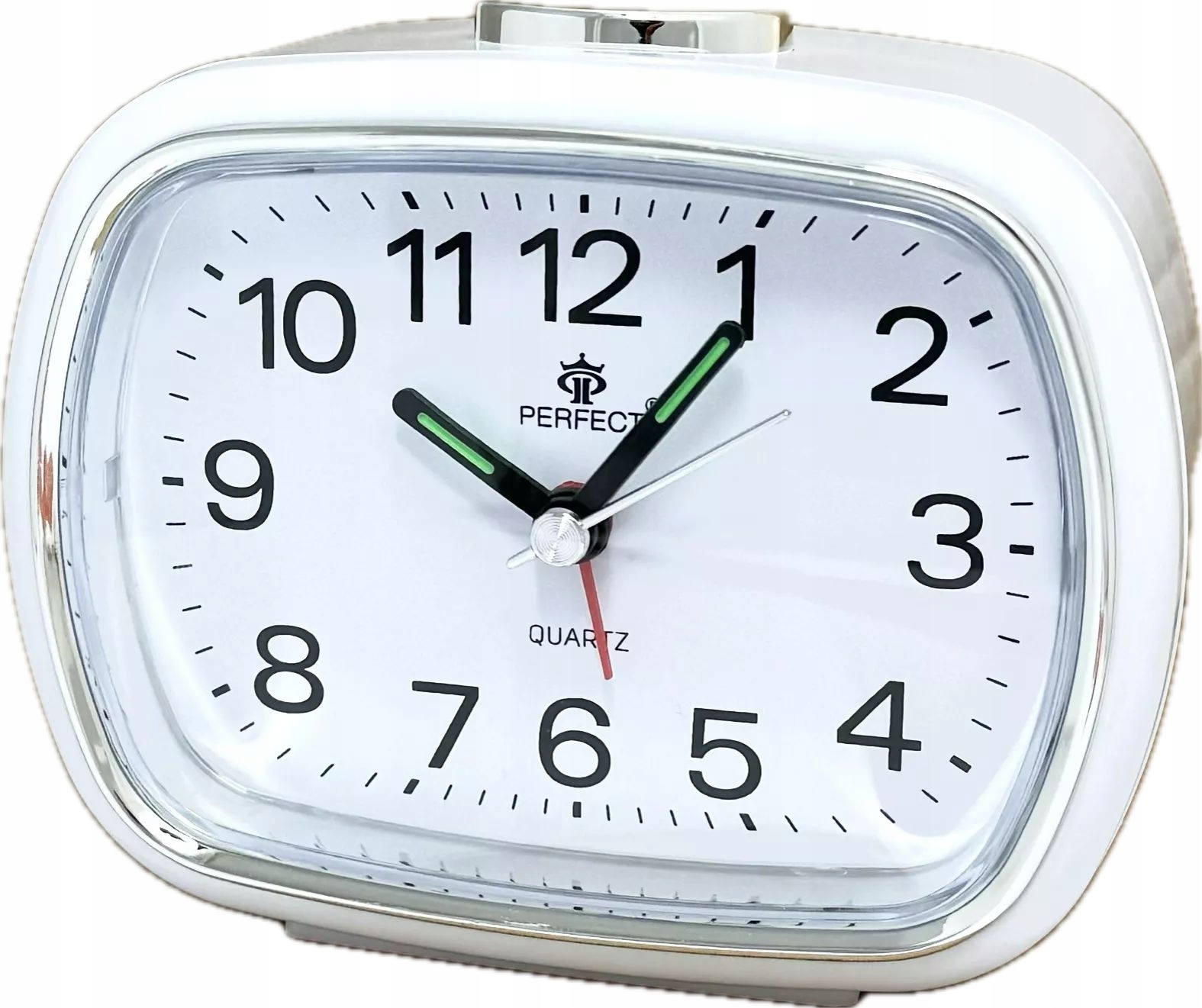 Zegar Budzik kwarcowy PERFECT 2827 PODŚWIETLENIE ALARM PŁYNĄCY MECHANIZM
