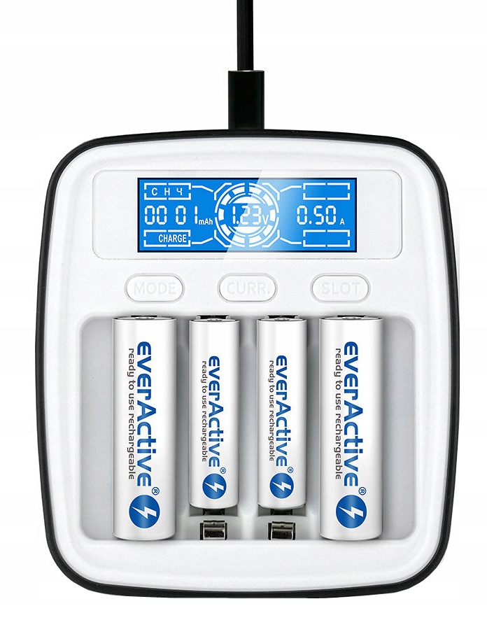 Зарядное устройство Ni-MH EVERACTIVE NC-1000M Number of batteries charged simultaneously 4