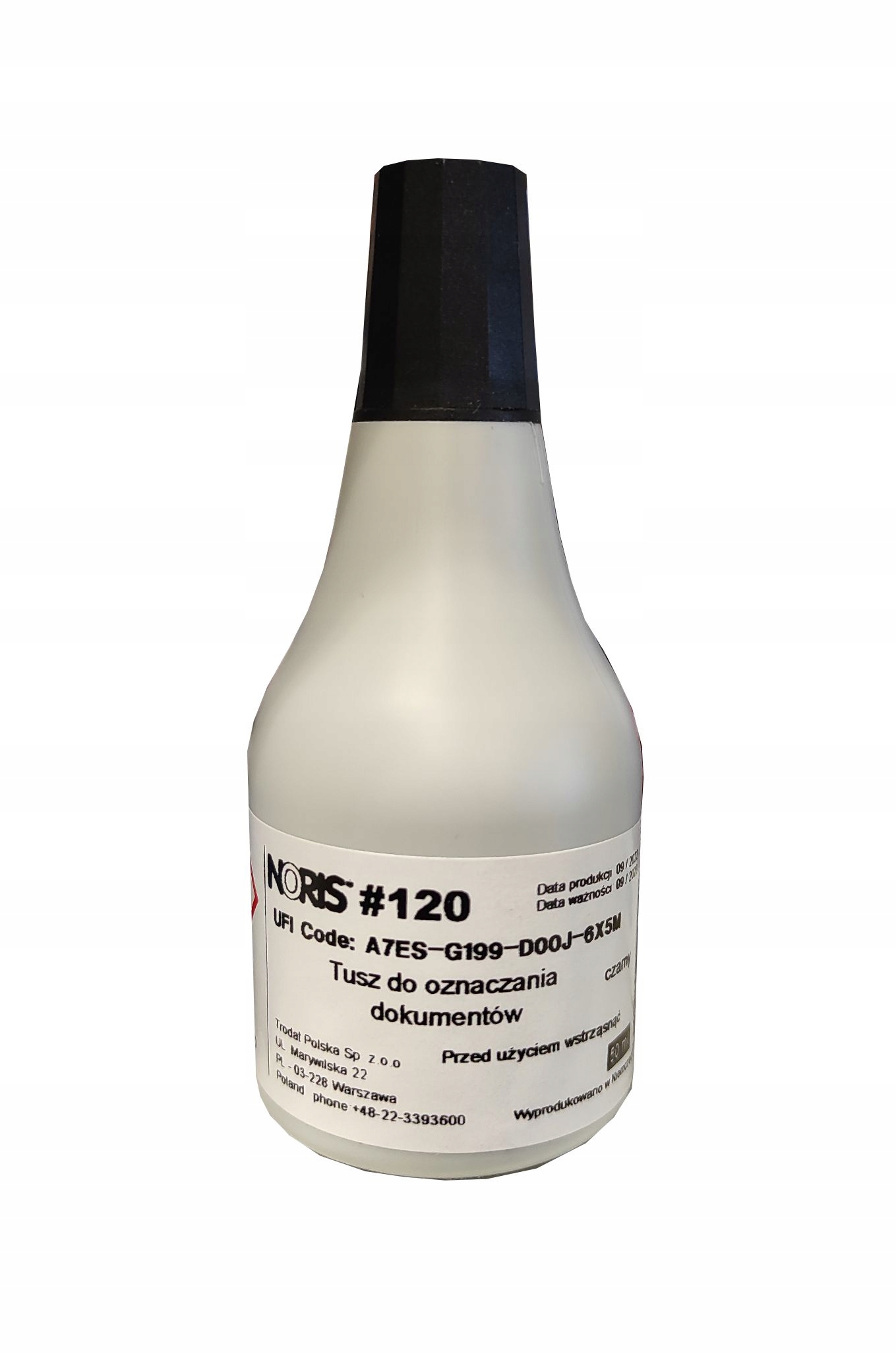 

Tusz do pieczątek karnet Czarny szybkoschnący 50ml