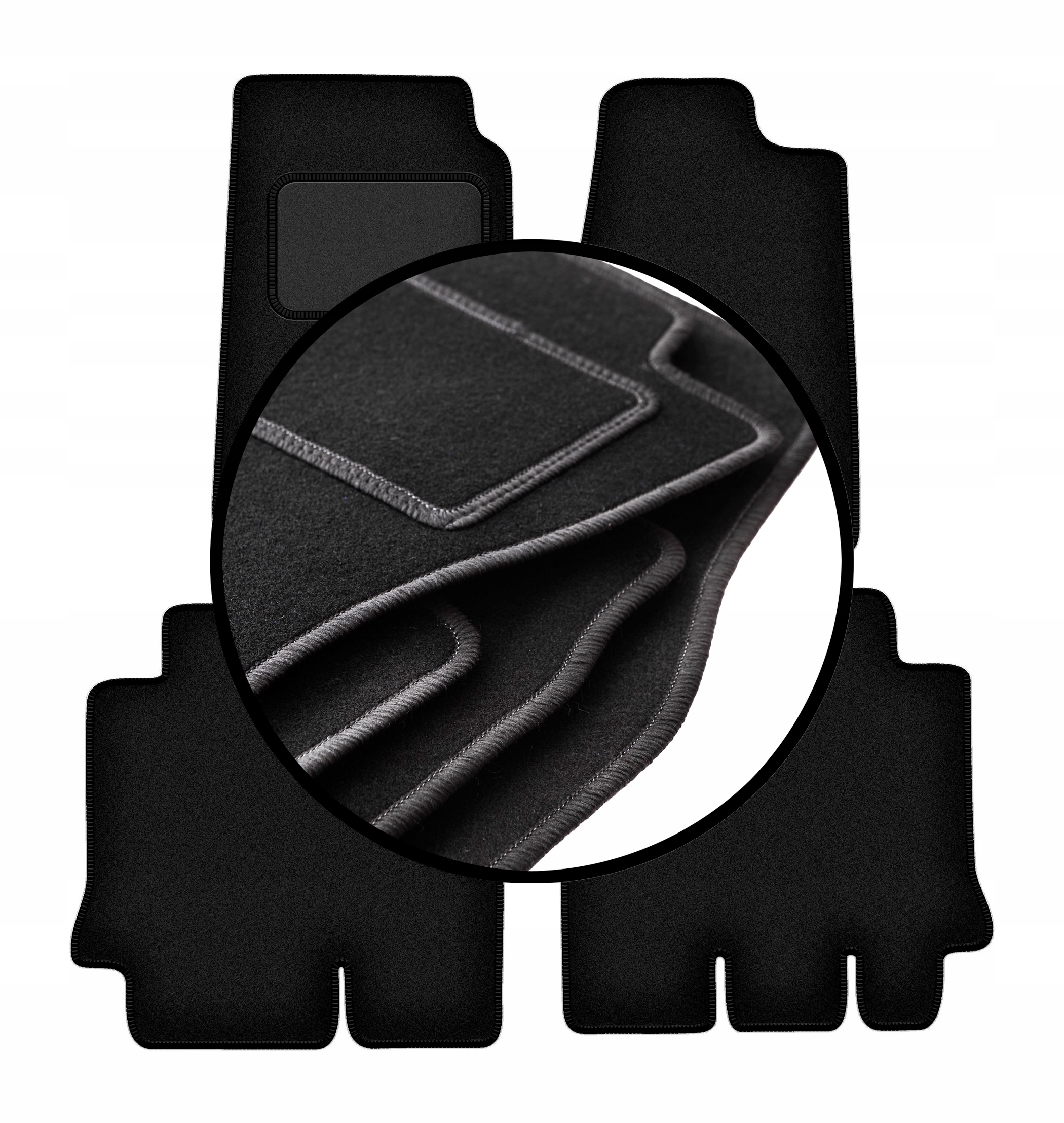 Velurové koberce komplet pro: Jeep Wrangler III Jk terénní (2006-2017)