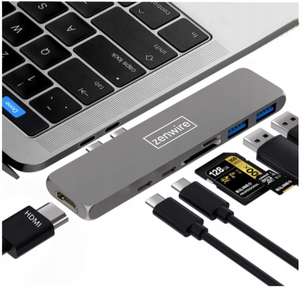 

Adapter 7w1 Hub Usb-c Hdmi 4K Sd Macbook Pro / Air