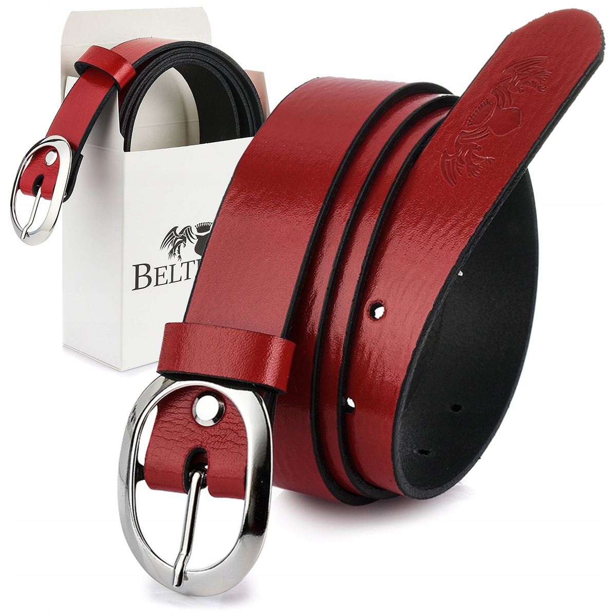 

Skórzany pasek damski do spodni sukienki Beltimore