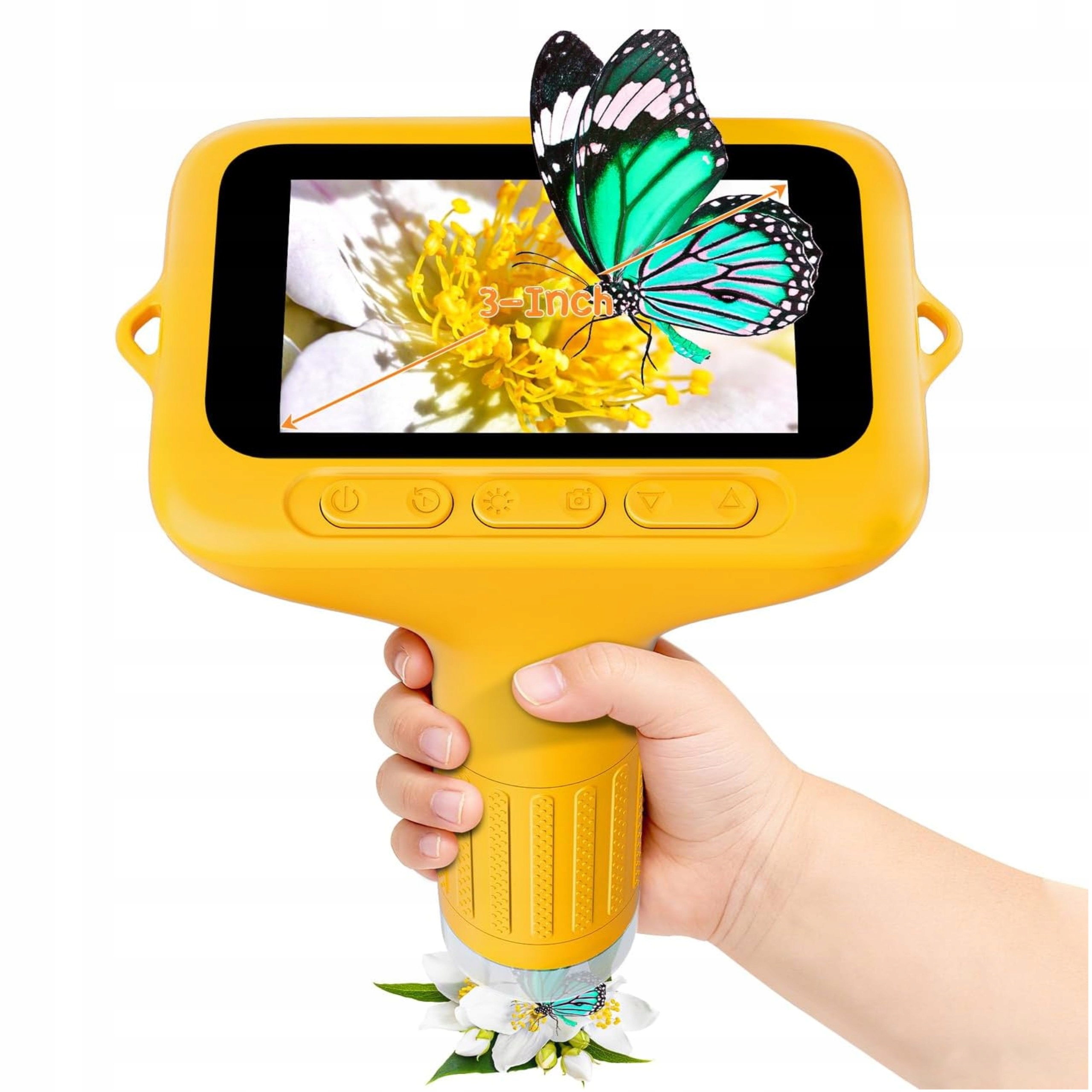 Duży przenośny cyfrowy mikroskop dla dzieci ekran 3" Ips LCD Led 1000X Usb