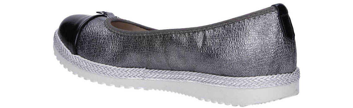 BALERINY ESPADRYLE WKŁADKA SKÓRA METALICZNE NEW 37 Wysokość obcasa/platformy 2.5 cm