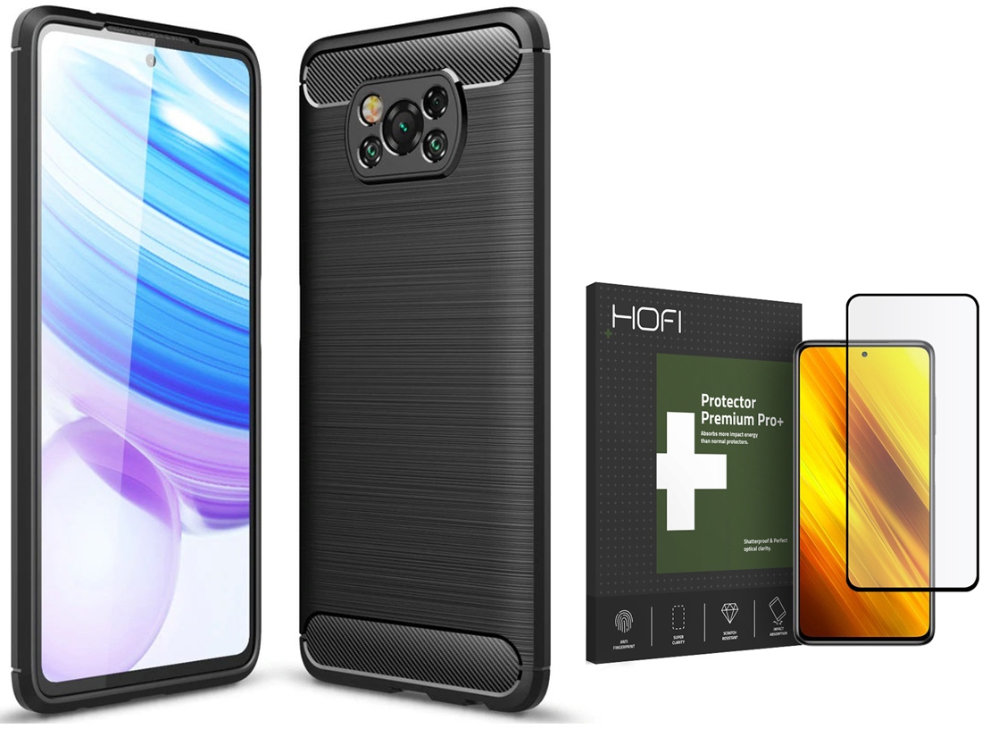 

Tpucarbon - Etui Case Do - Poco X3 Nfc +szkło Full