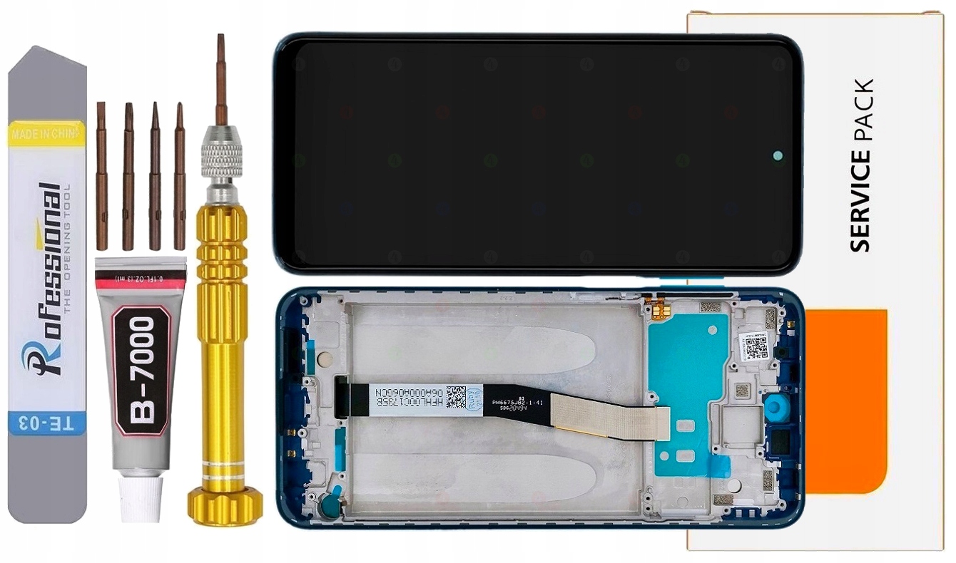 Displej Pro Xiaomi Redmi Note 9 Pro Originál LCD Rámeček Blue