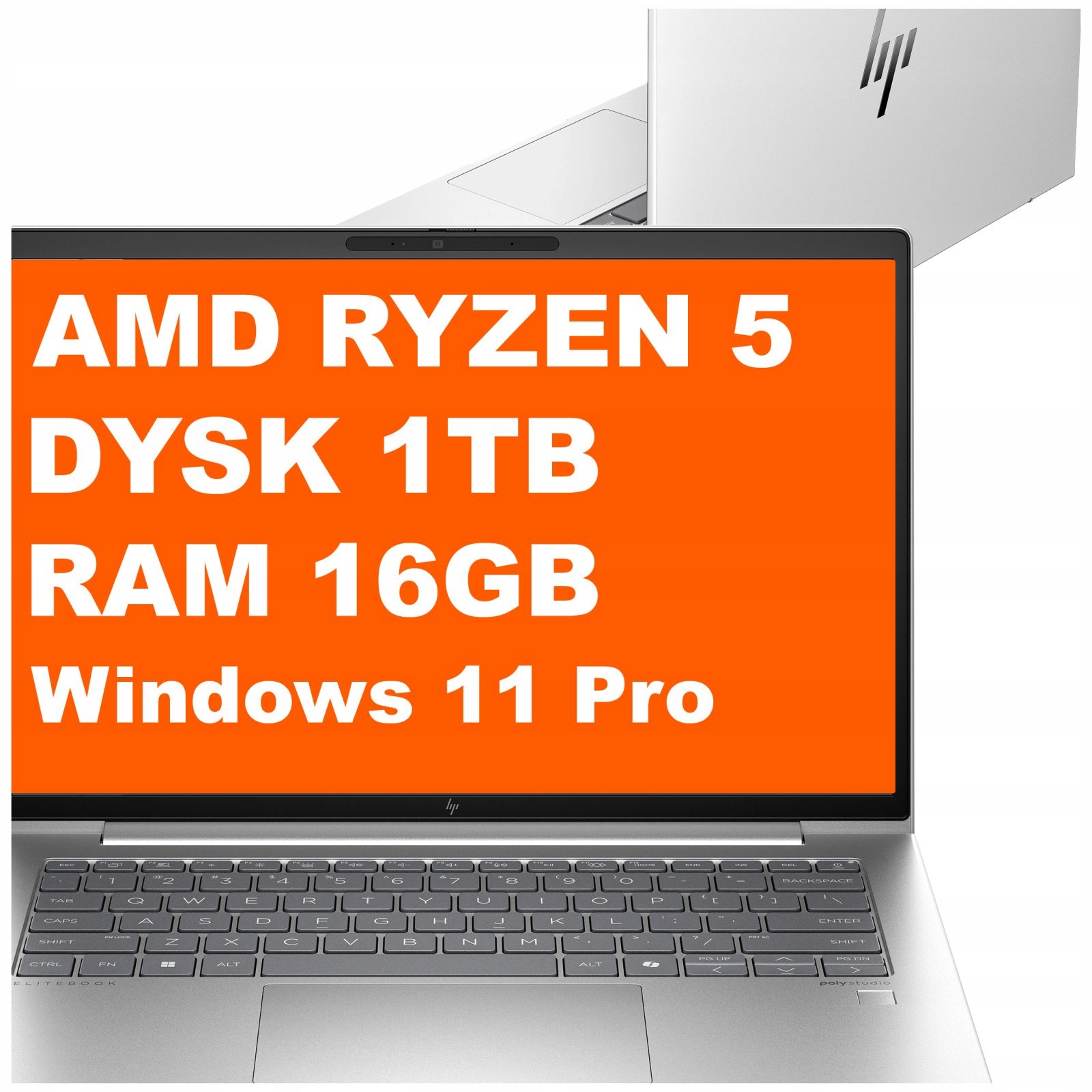 Laptop Hp EliteBook 645 G11 Ryzen 5 16GB 1TB Radeon Wuxga W11 Pro Srebrny