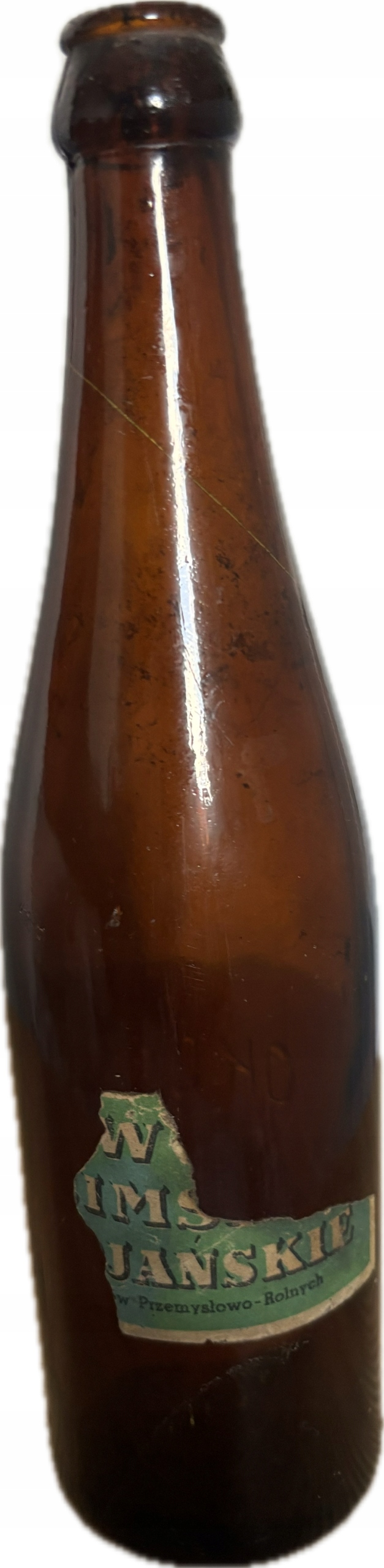 BUTELKA OKOCIM HUTA RADOMSKO FRAGMENT ETYKIETY