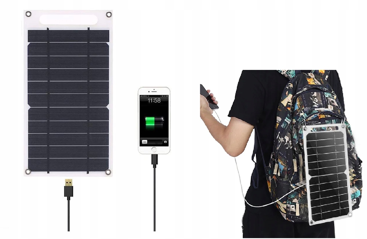 Ładowarka Słoneczna Do Telefonu Panel Solarny 35W Usb