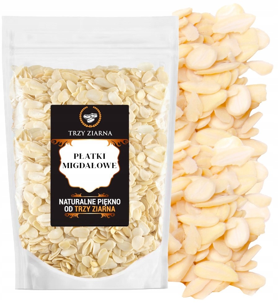 Mandulapehely 1kg Natúr vágott mandula pelyhekben Trzy Ziarna
