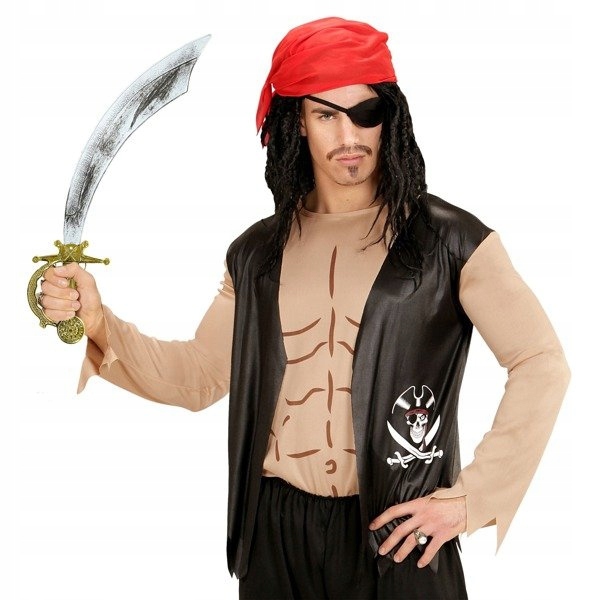 Pirátská Sada Pirát Tričko+nákrčník+ Páska Na Oko Mořský Loupežník M/L