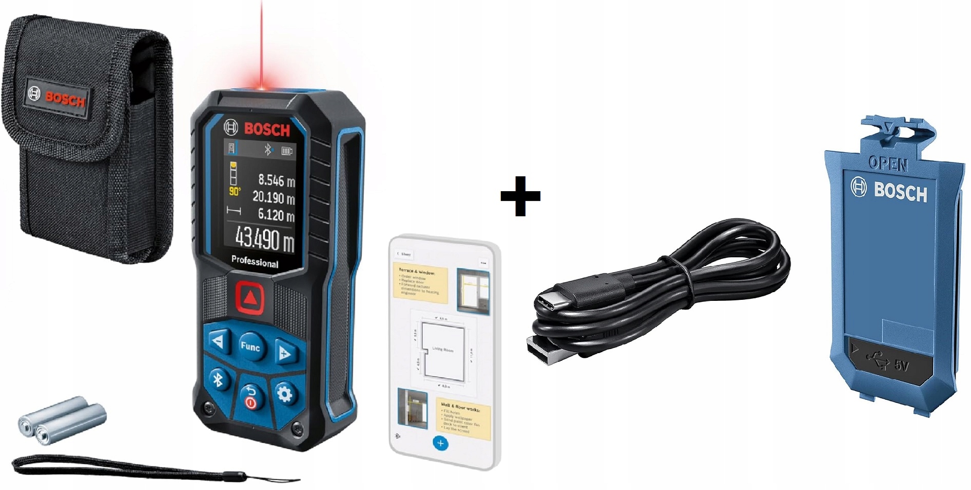 Dalmierz Bosch Professional Glm 50-27 C Bluetooth Bateria Ba 3.7V 1.0Ah A