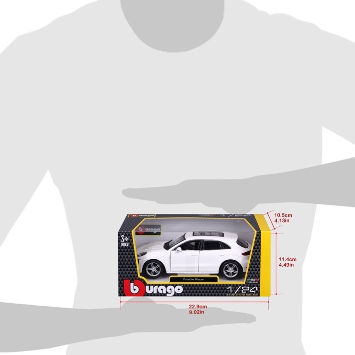 Porsche Macan BIAŁY 1:24 model Bburago 18-21077 Długość 19.5 cm