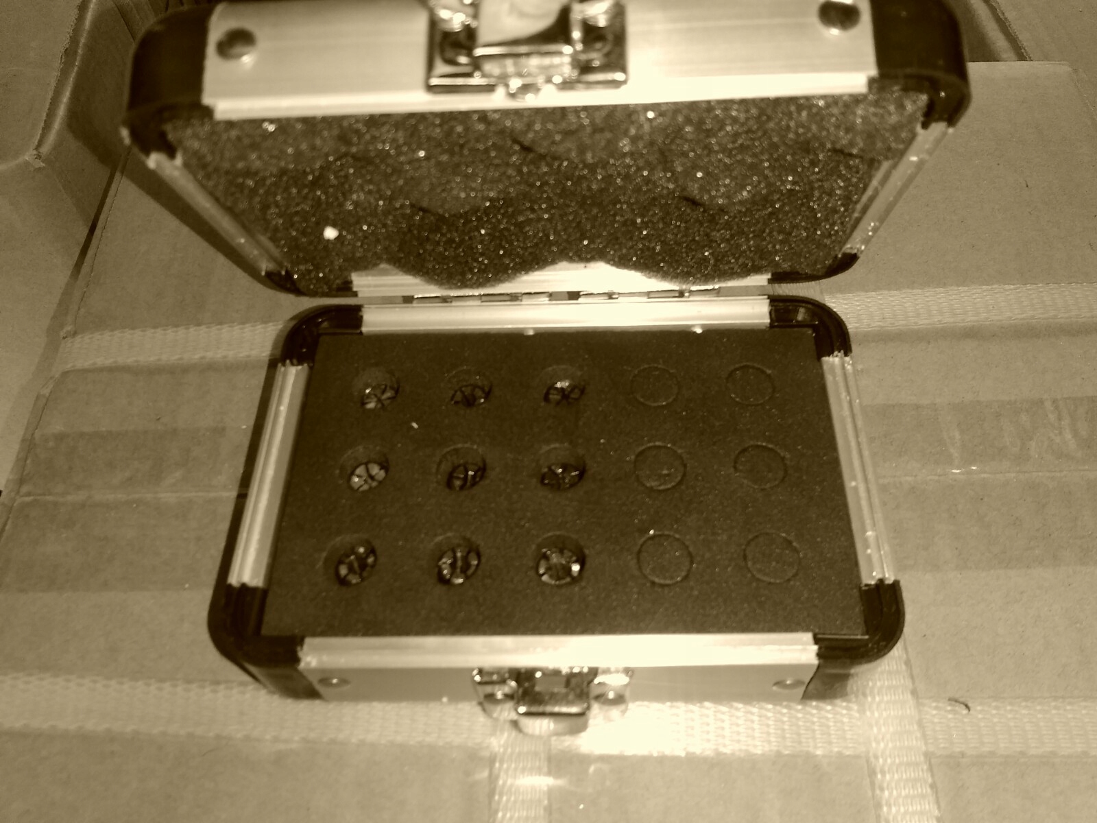 Tulejka zaciskowa zestaw Er 8 9szt 1-5mm walizka