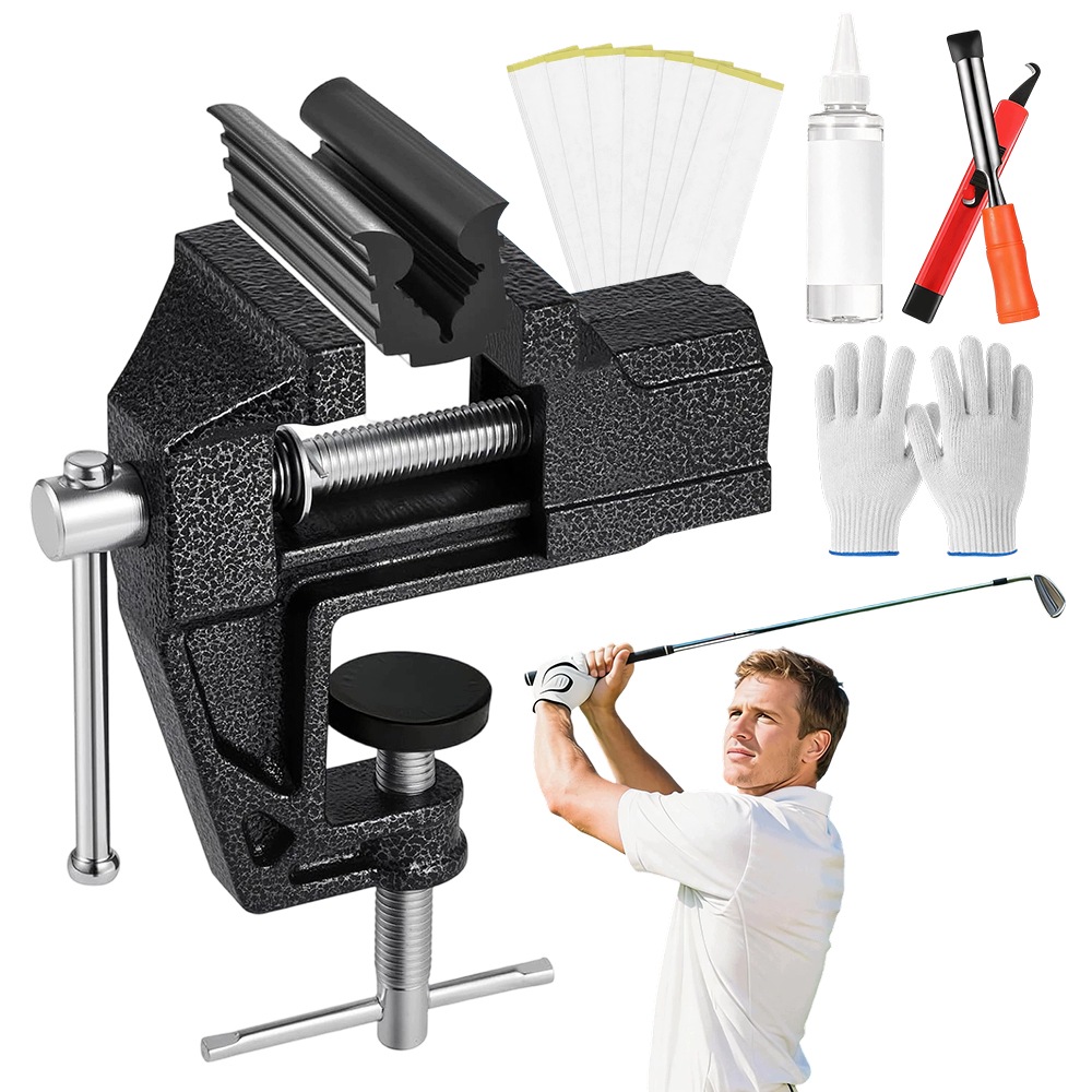 Sada pro regripování golfových holí Bedee s svěrákem a nožem, 7 prvků