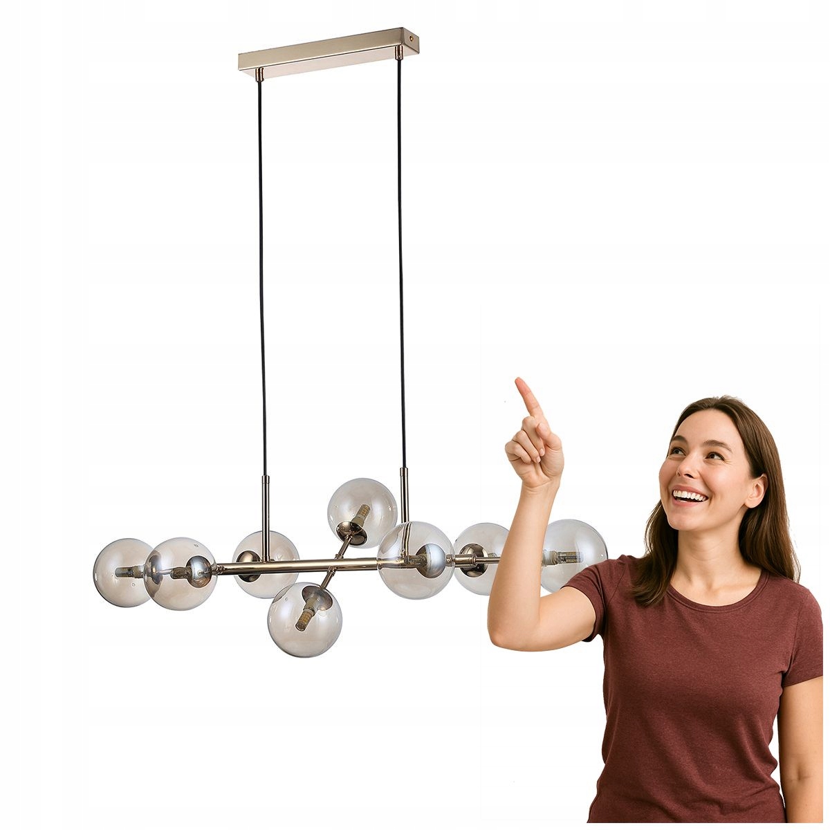 Závěsná lampa Erimida PND-2244-8A-GD Italux