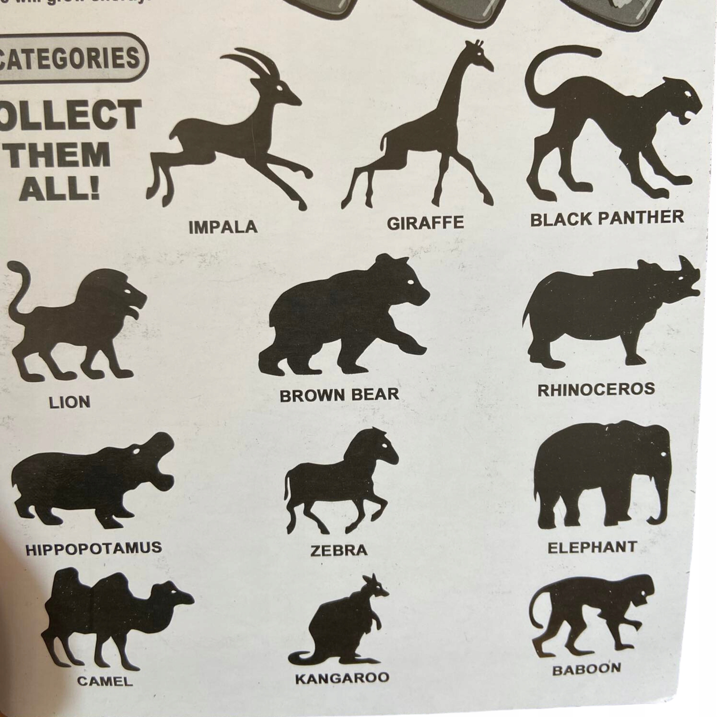 MAGICZNE KAPSUŁKI ROSNĄCE W WODZIE ZWIERZĄTKA SAFARI ZESTAW 12SZT ZABAWKA Szerokość produktu 1 cm